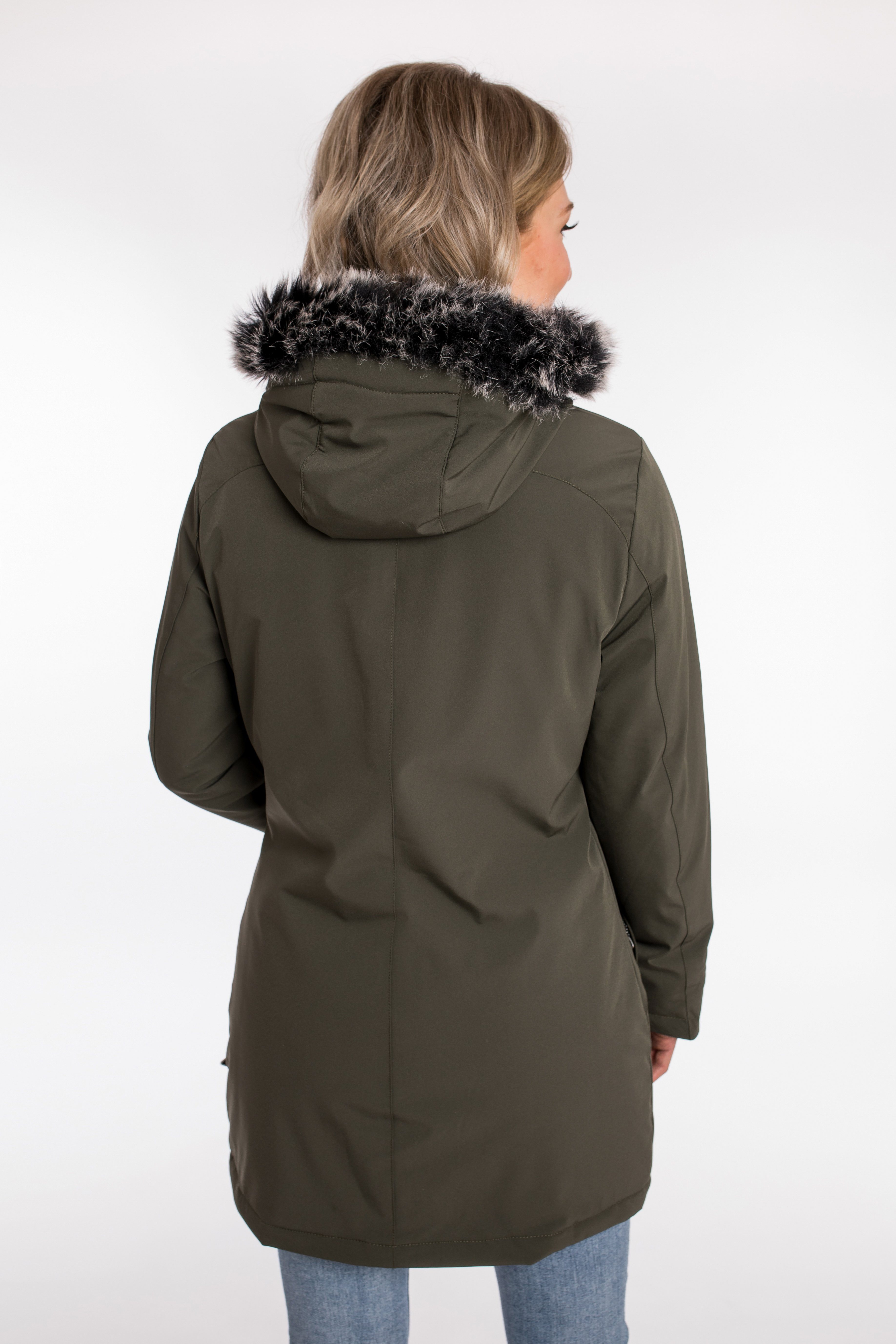 DEPROC Active Parka DIAMOND PEAK Women mit abnehmbarem Kunstfellbesatz
