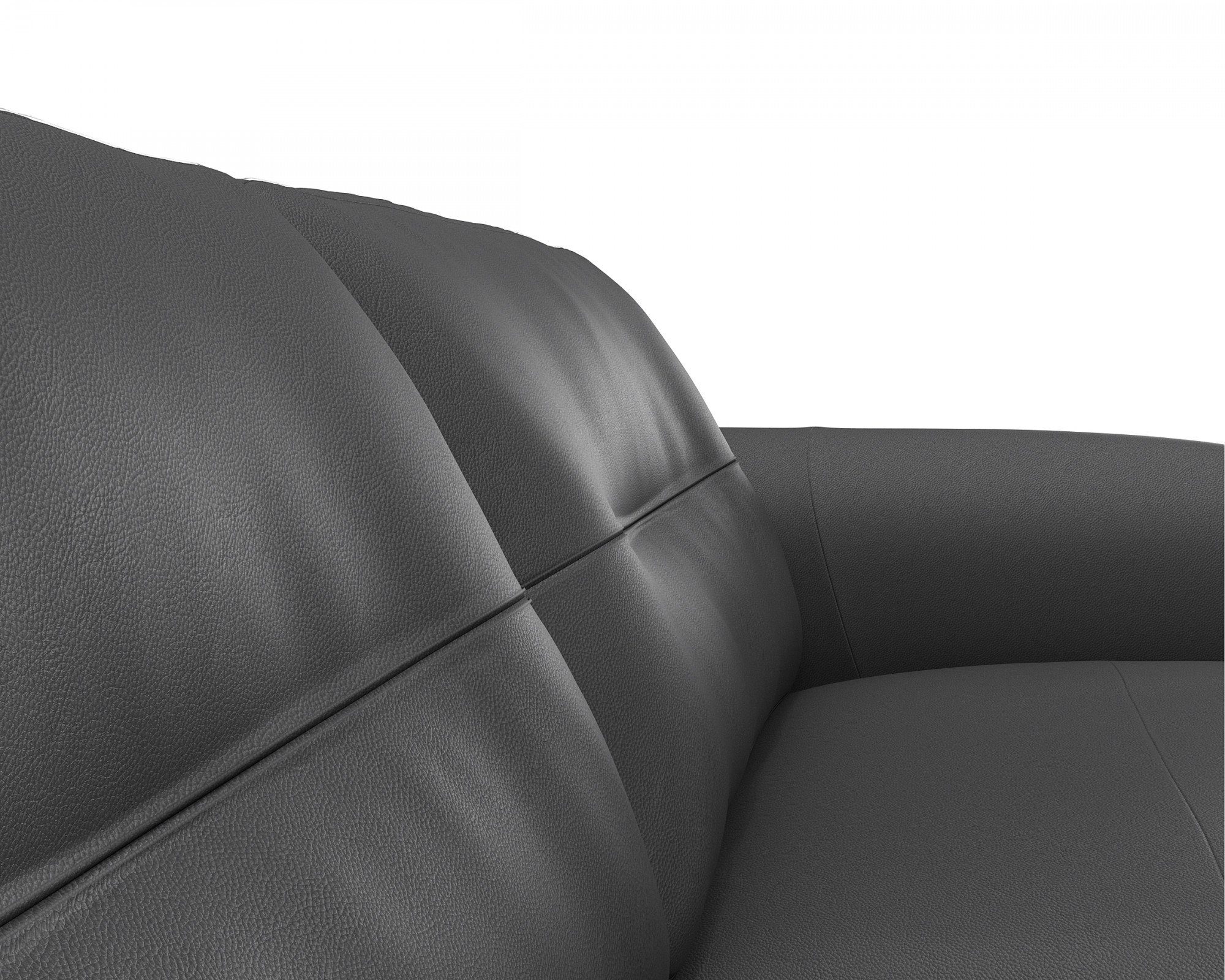 Fuß Walnuss, & Federkern, Arml. Glow, Kaltschaum FLEXLUX Premium-Sitz: schwarz 3-Sitzer