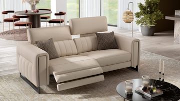 Sofanella 3-Sitzer 3-Sitzer Lesina Echtledersofa Sitzverstellung Couch