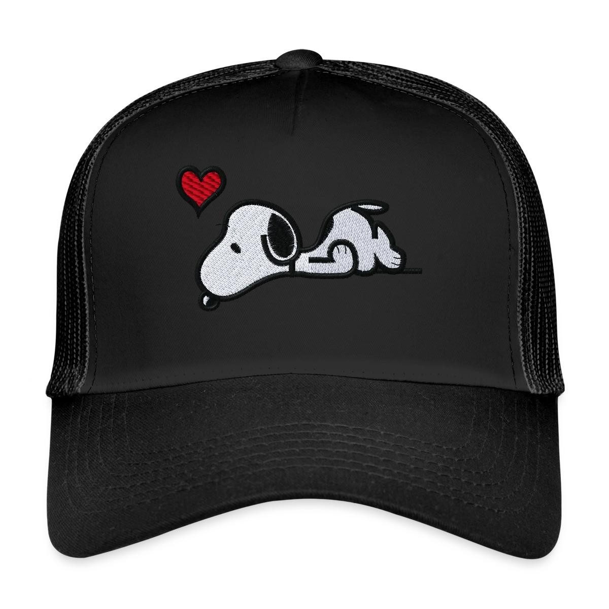 Trucker Cap Peanuts Snoopy Liebe Herz Love Stick Geschenkidee Trucker Cap