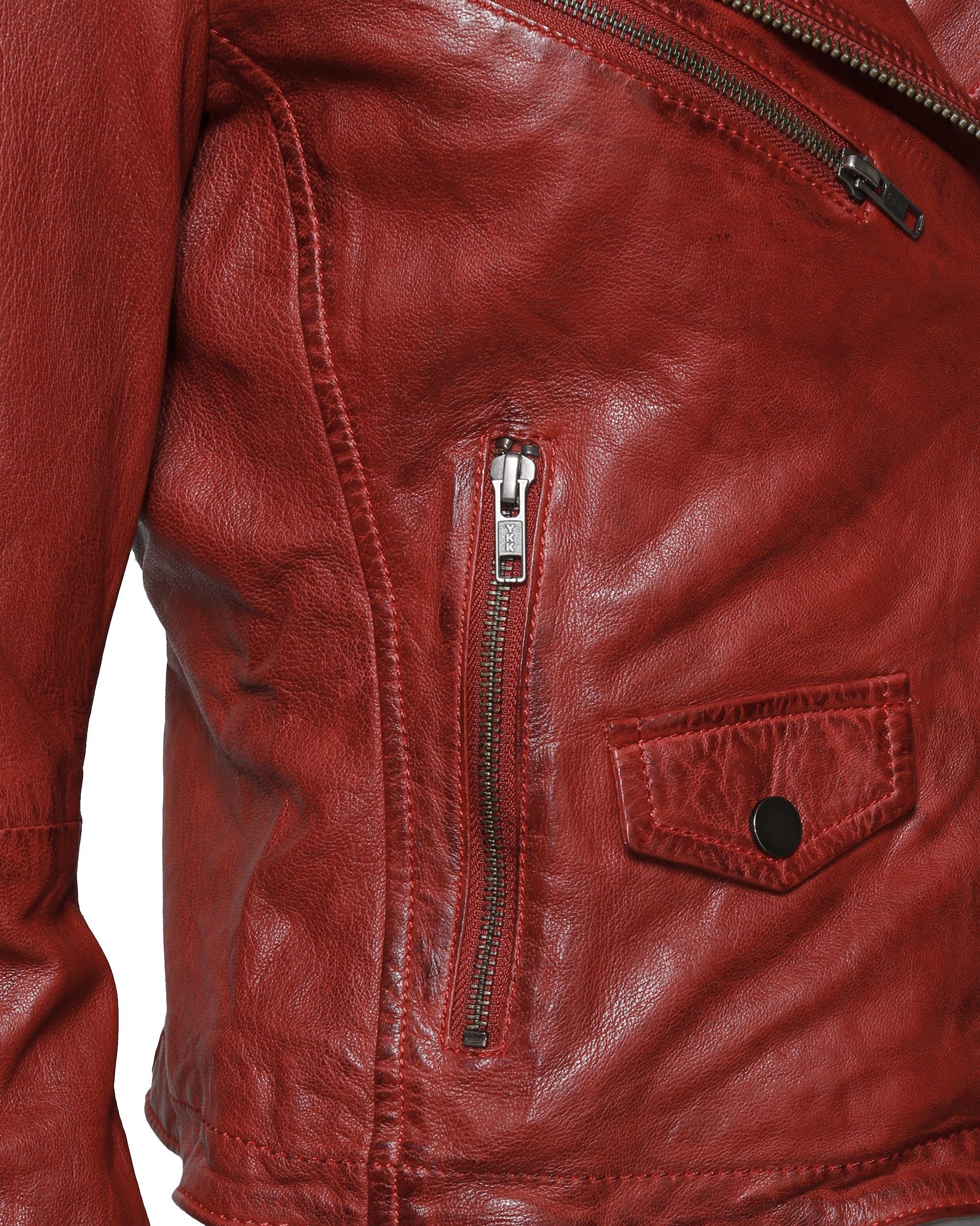 8007 Bikerjacke red JCC