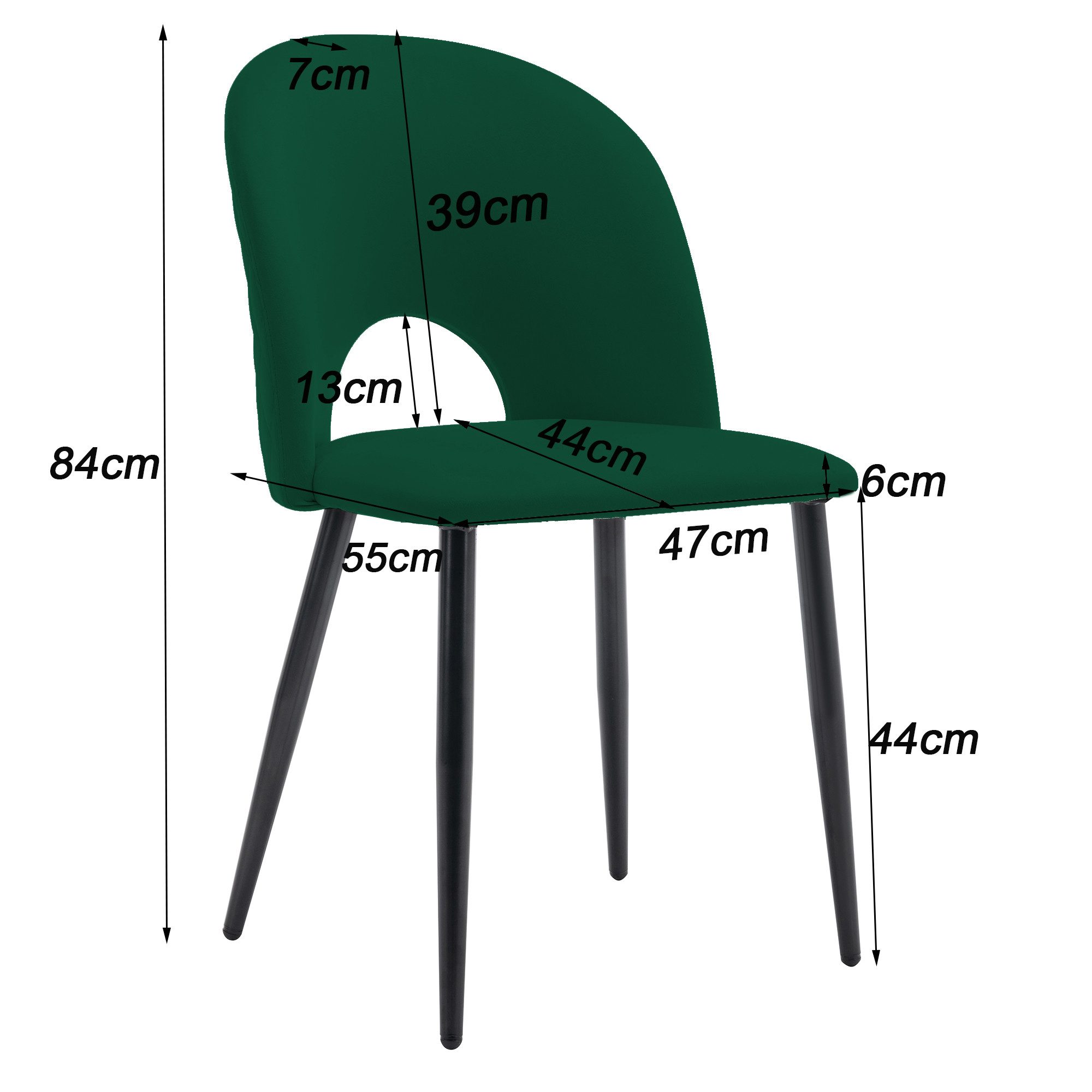 Essgruppe, (117x68 cm Küchentisch mit 4x Polsterstühlen), mit Diamantmuster, Verstellbare Stuhlbeine, Samt Esszimmerstuhl