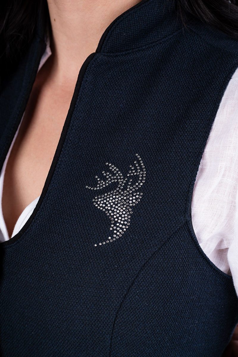 Hangowear Trachtenbluse Trachtenmieder - QALINA - dunkelblau günstig online kaufen