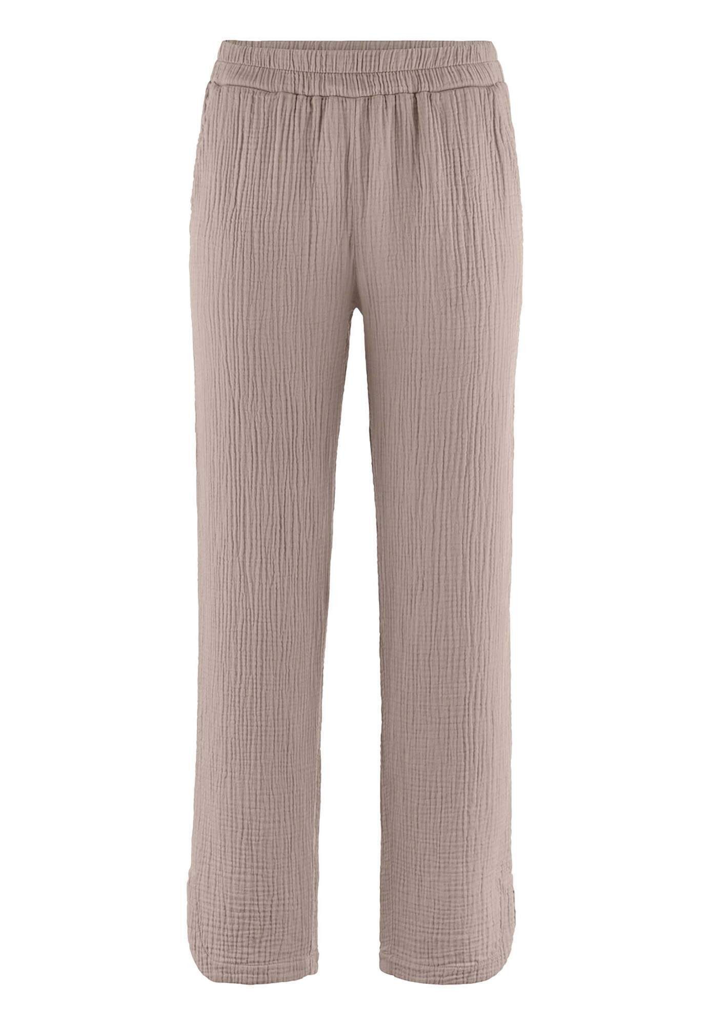 Hessnatur Schlafhose Musselin Regular aus reiner Bio-Baumwolle (1-tlg)
