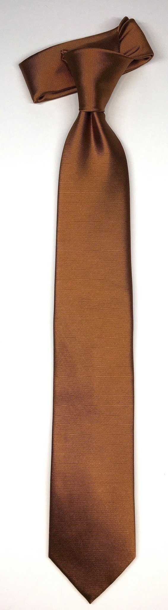 Krawatte 6cm Krawatte Seidenfalter Uni Seidenfalter Cognac