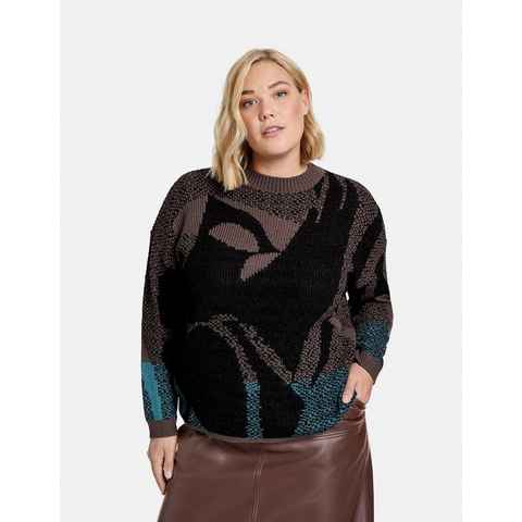 Samoon Rundhalspullover Pullover mit Jacquardmuster