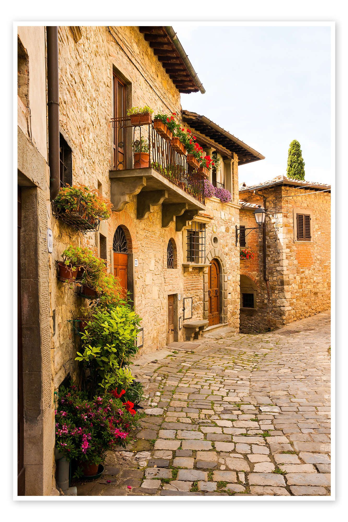 Posterlounge Wandbild Mediterrane Gasse Toskana, Reiner Würz, erhältlich als Poster, Leinwandbild, Wandsticker oder Acrylglasbild