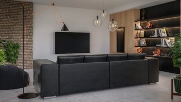 S-Style Möbel Big-Sofa Amaru 5-Sitzer mit Schlaffunktion, mit Wellenfederung