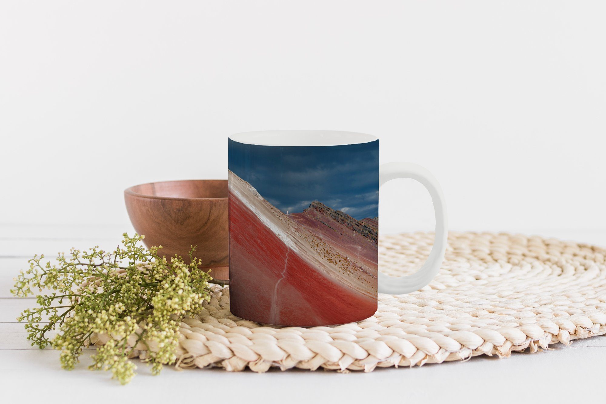 - - MuchoWow Keramik, Geschenk Wolken, Berge Becher, Tasse Teetasse, Kaffeetassen, Landschaft Natur - Teetasse,