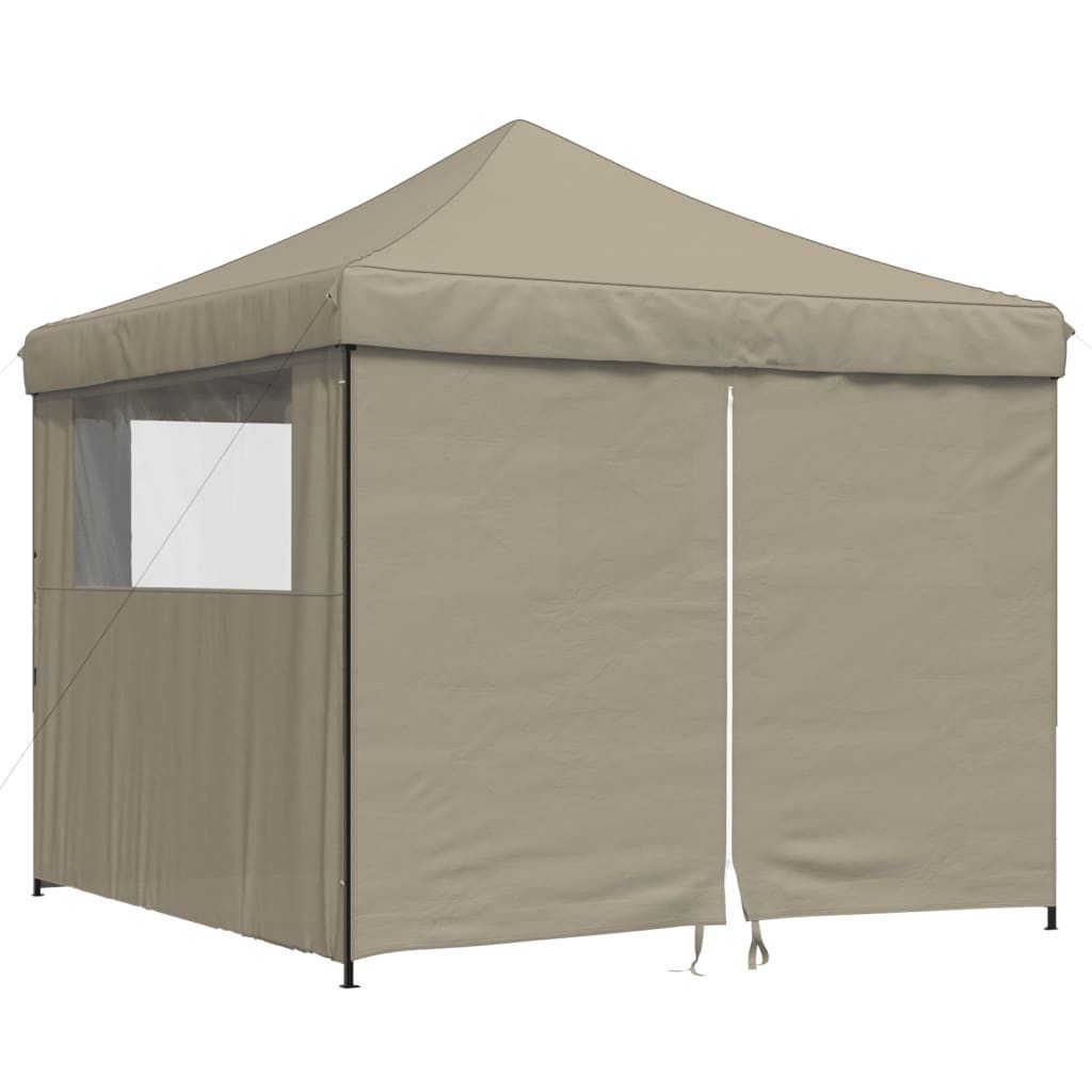 Partyzelt Partyzelt Faltbar Pop-Up mit 4 Seitenteilen Taupe