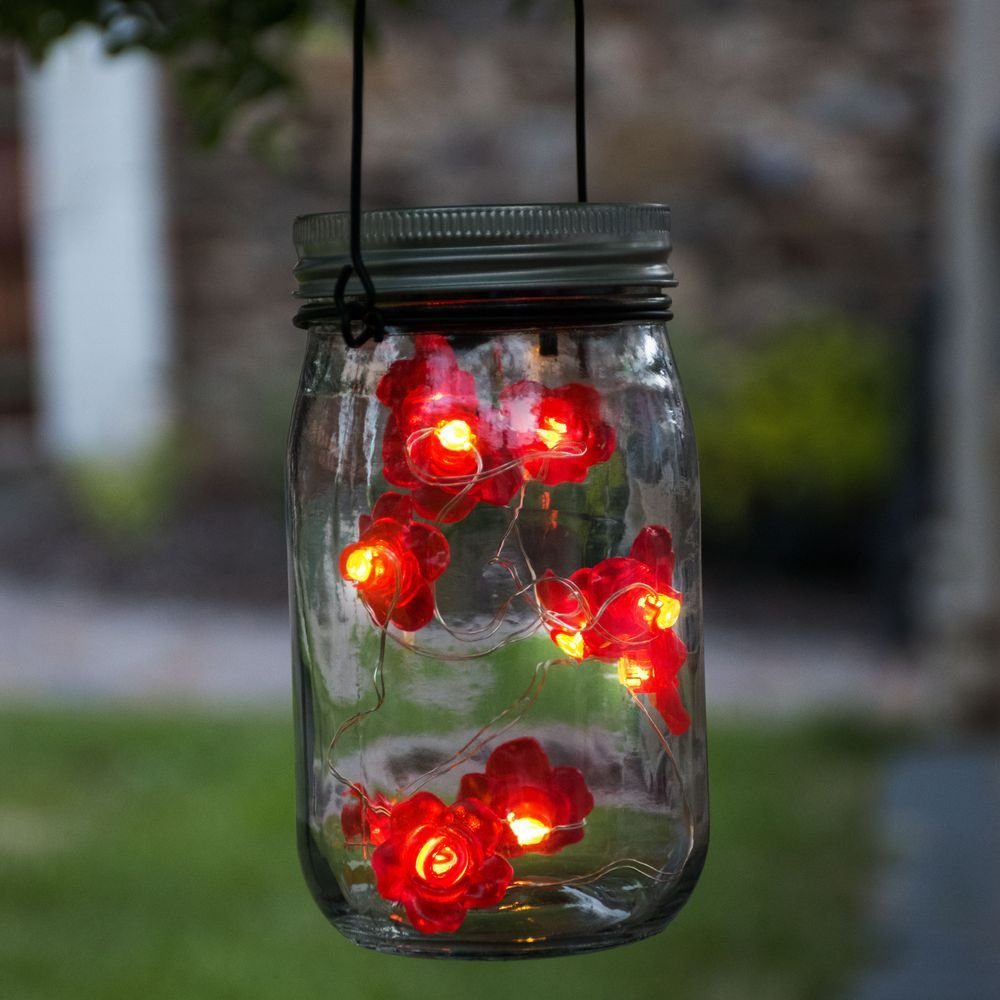 LED Dekolicht, LED Solar EinmachGlas Hänge Lampe Hochzeit