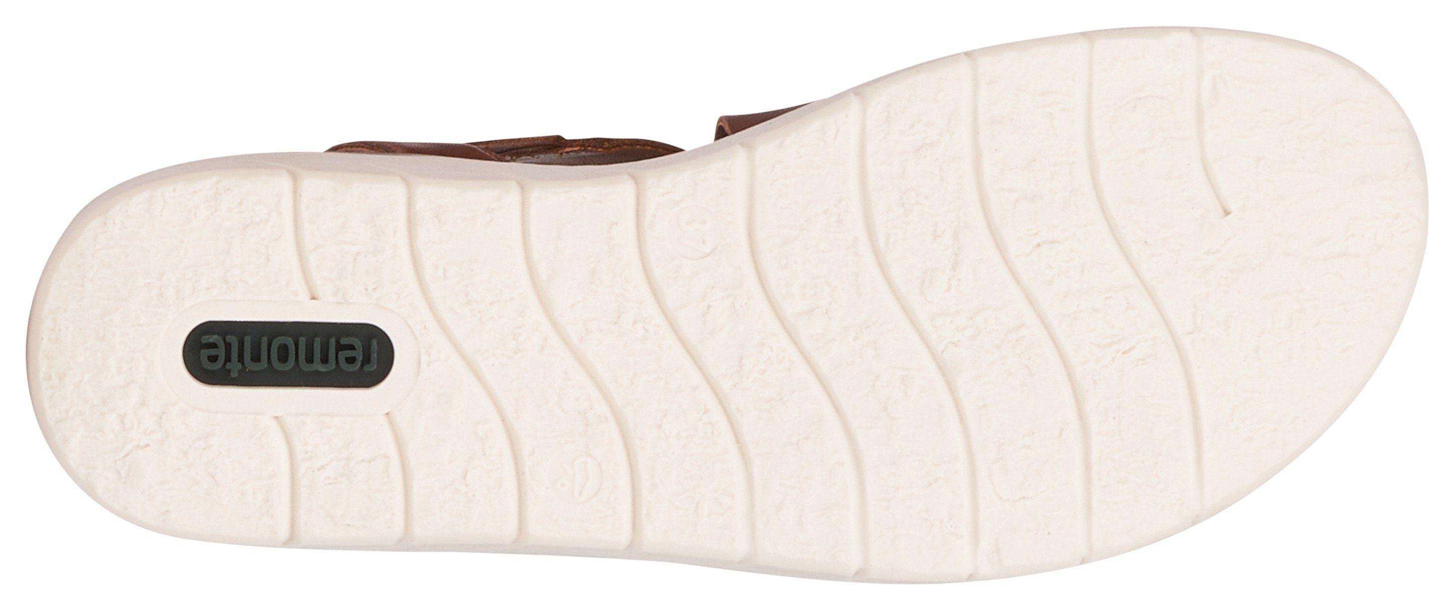 Wechselfußbett praktischem braun Sandale Remonte mit