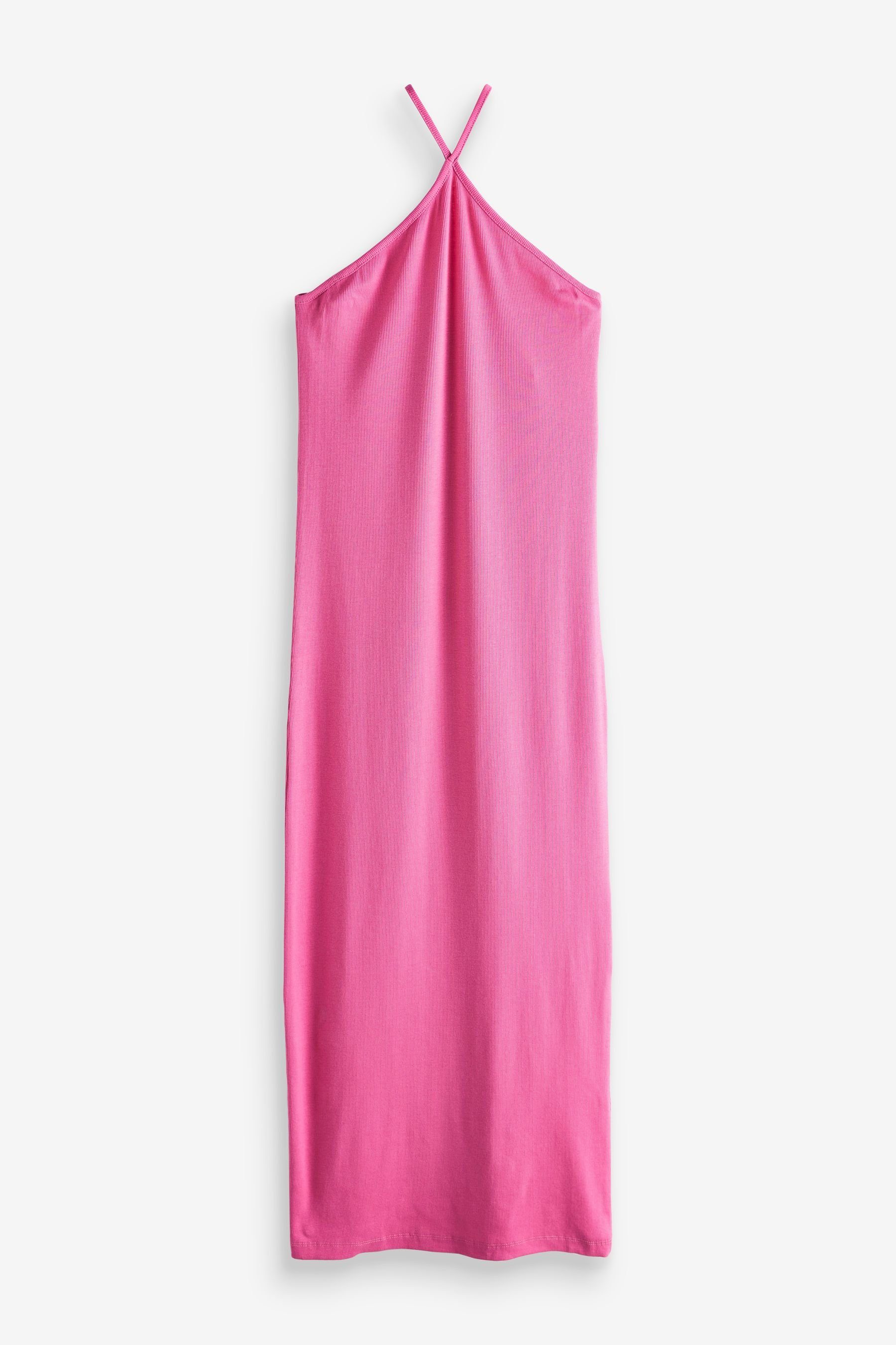 (1-tlg) Jersey Neckholder-Kleid Bright Neckholderkleid Pink Next aus