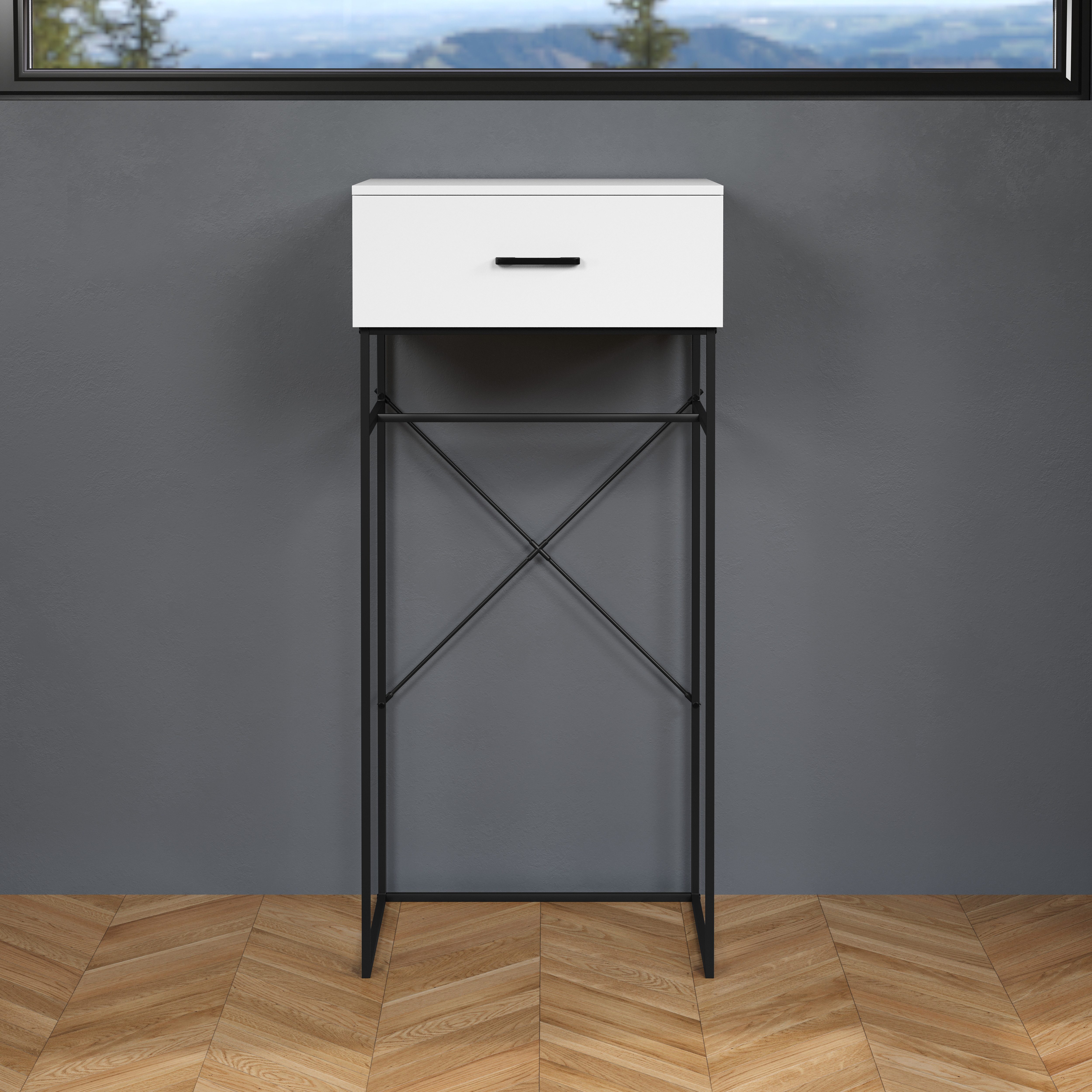 INOSIGN Beistelltisch Sterling (1-St), Konsolentisch mit 1 Schublade - (B/T/H) 60/48/132 cm