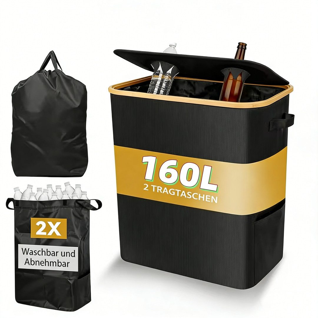 Kityhome Müllsackständer Müllsackständer Pfandflaschen Sammelbehälter mit Loch, Kapazität: 100L,140L,160L