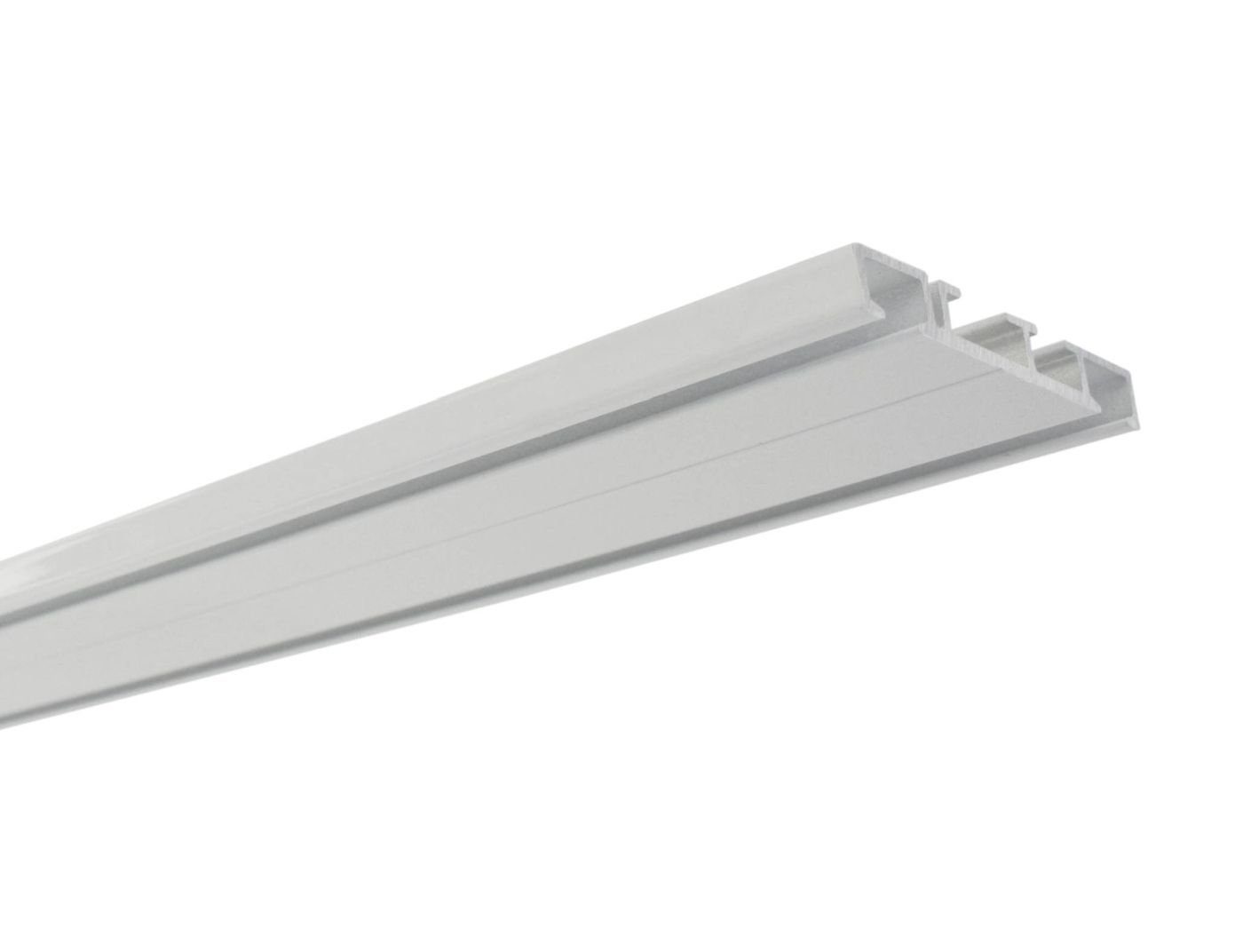 GARDINIA Schienensystem Gardinia Aluminium-Vorhangschiene 2-läufig weiß, standard