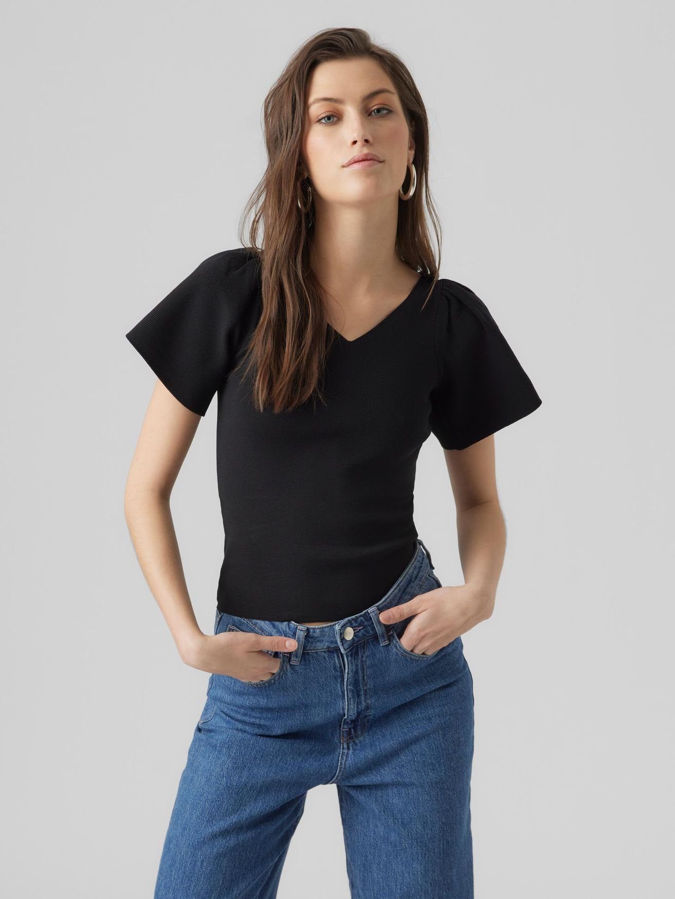 Vero Moda T-Shirt VMGINNY SS V-NECK günstig online kaufen
