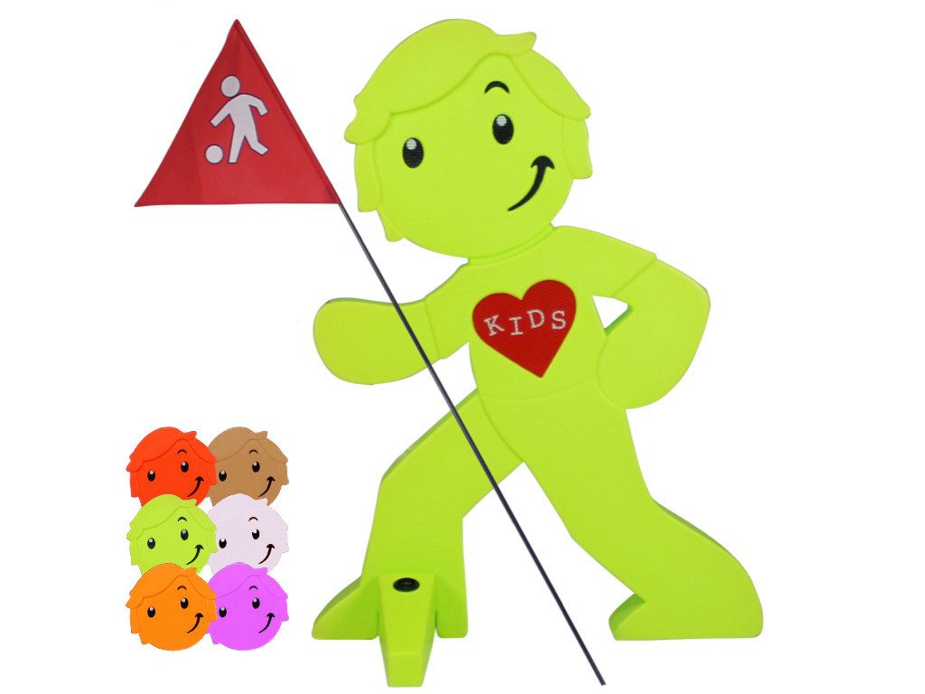 StreetBuddy Warnschild Warnfigur, Warnaufsteller, Warnschild für Kindersicherheit, (1 St)