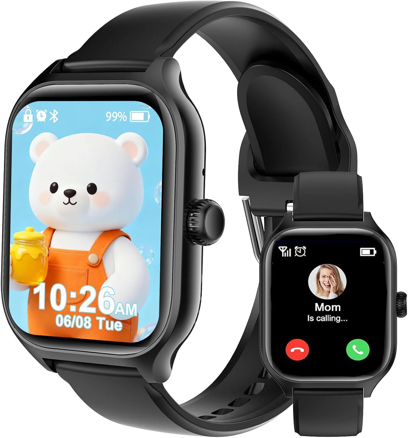 clleylise Smartwatch (4,6 cm, sim-karte), Kinder Smartwatch Fitness