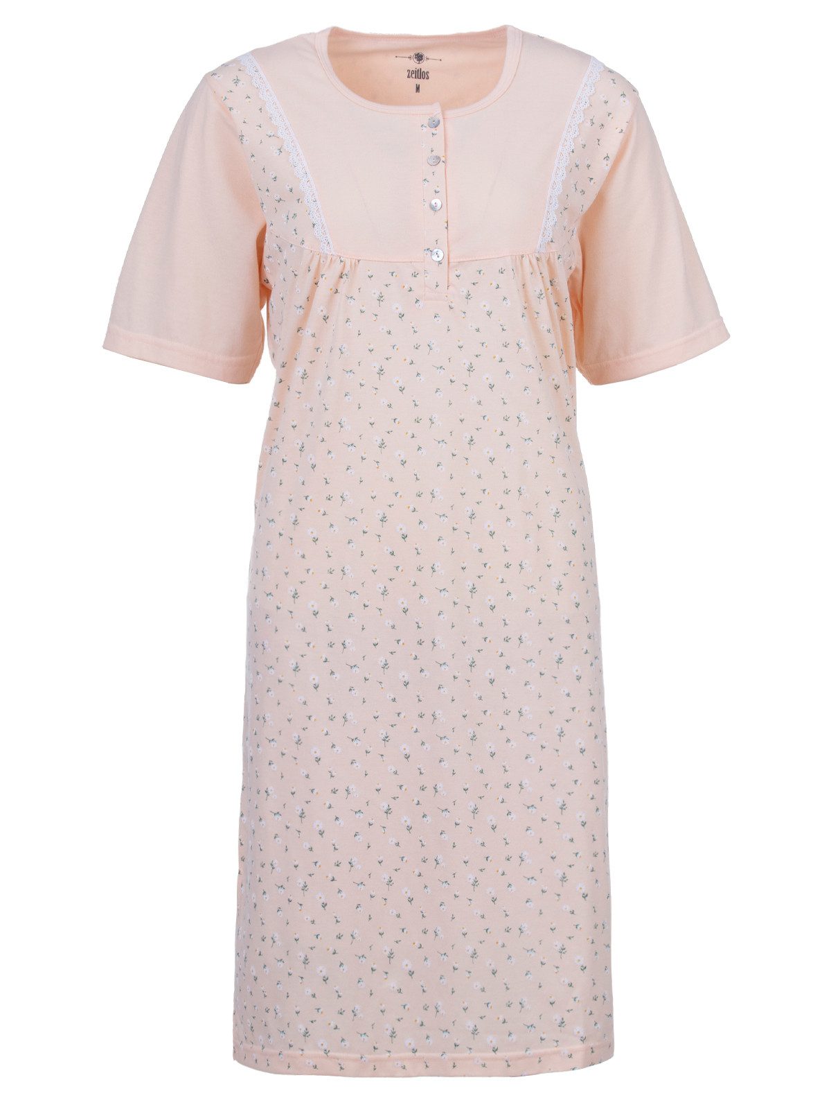 zeitlos Nachthemd Nachthemd Kurzarm - Gänseblümchen günstig online kaufen