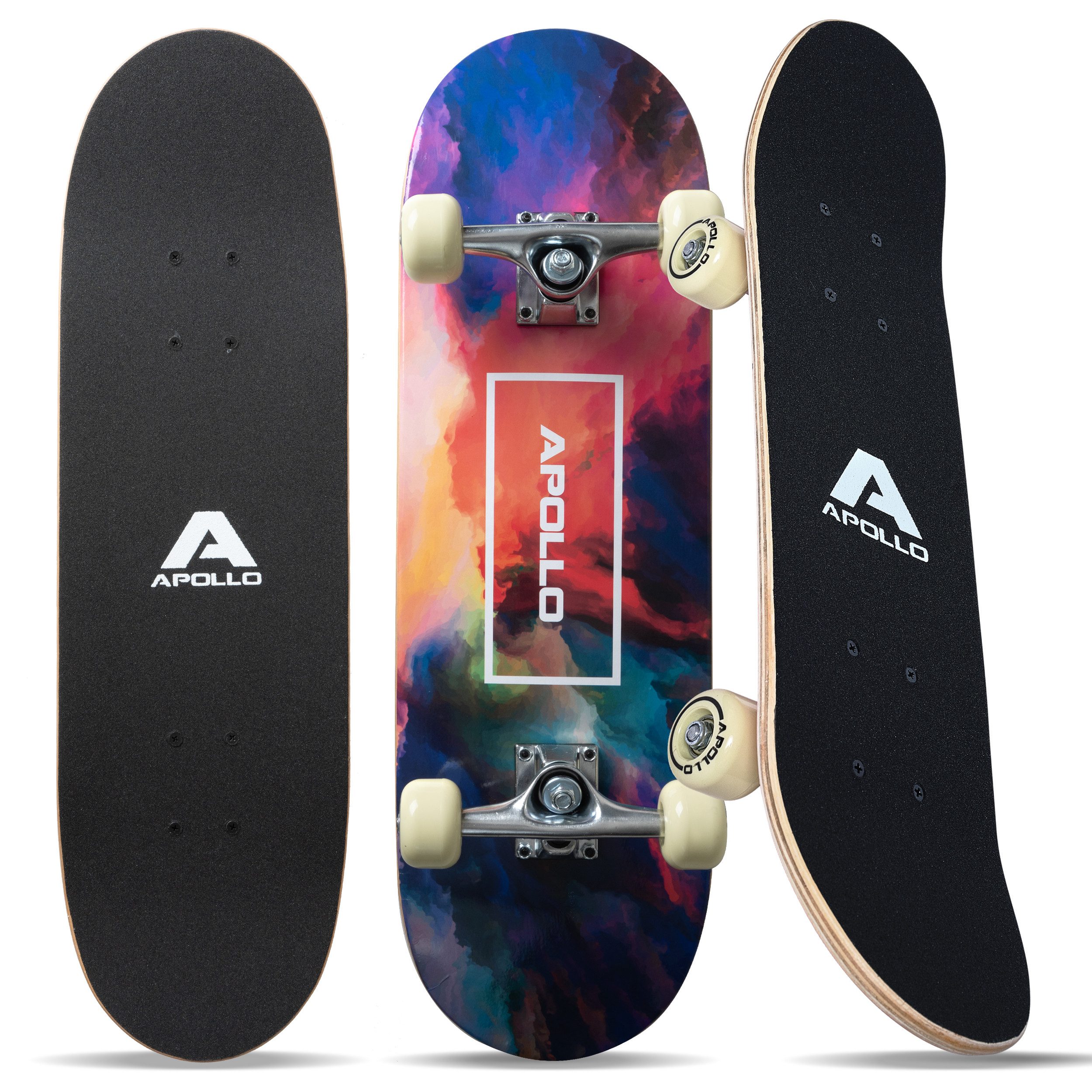 Apollo Skateboard Kinderskateboard 28" Kinder, Longboard, für Kids und Teens, ABEC 3 und Aluminium Achsen