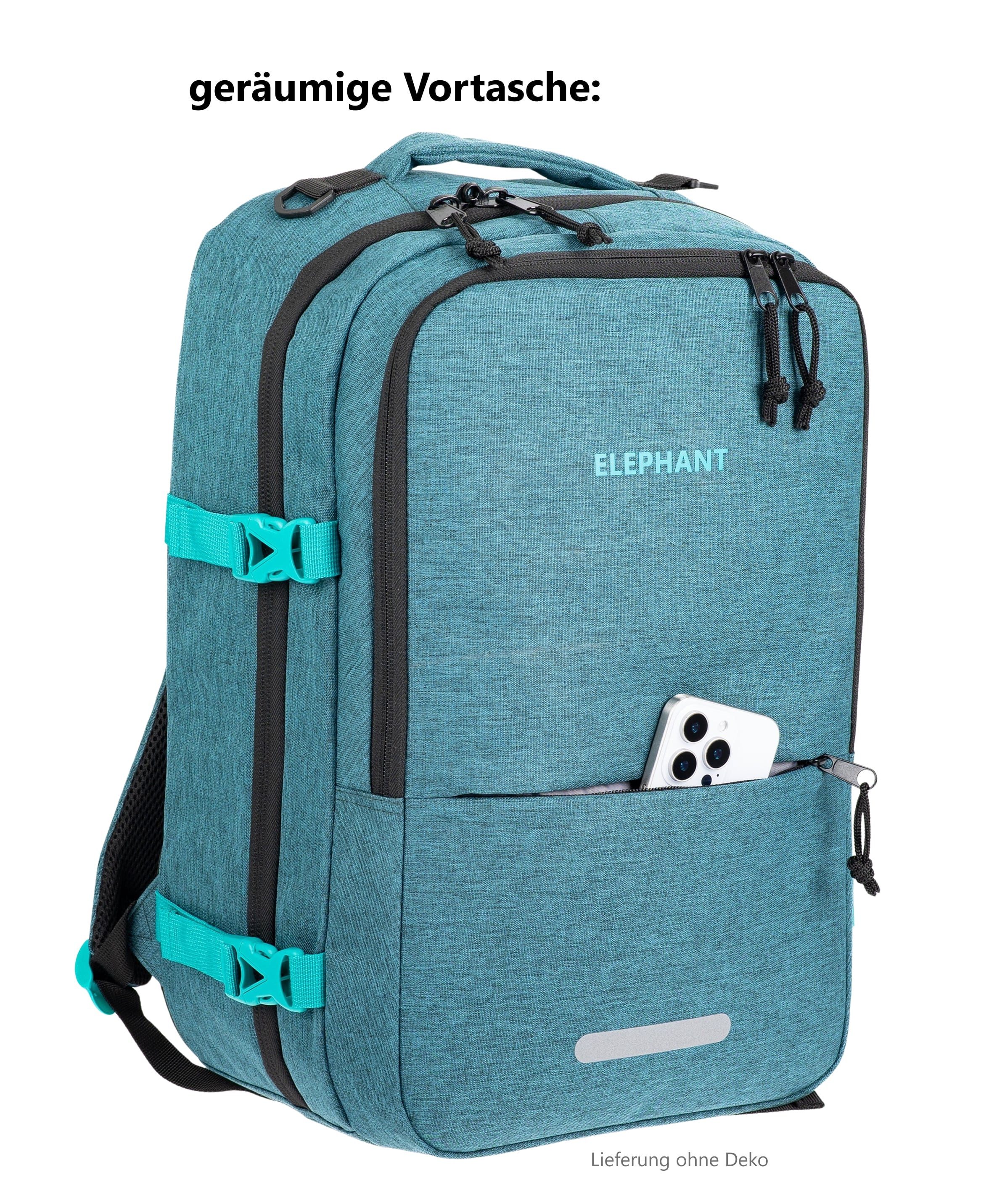 ELEPHANT Rucksack Handgepäck Flugzeug Laptop Fach Geheimtasche Daypack, Rei günstig online kaufen