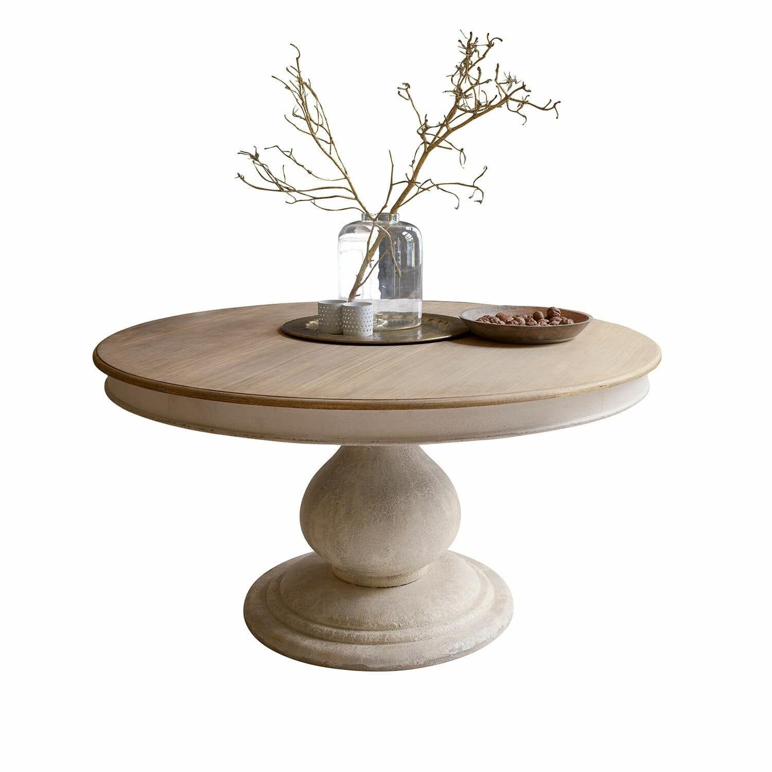 Mirabeau Esstisch Esstisch Calvigny antikweiß/braun