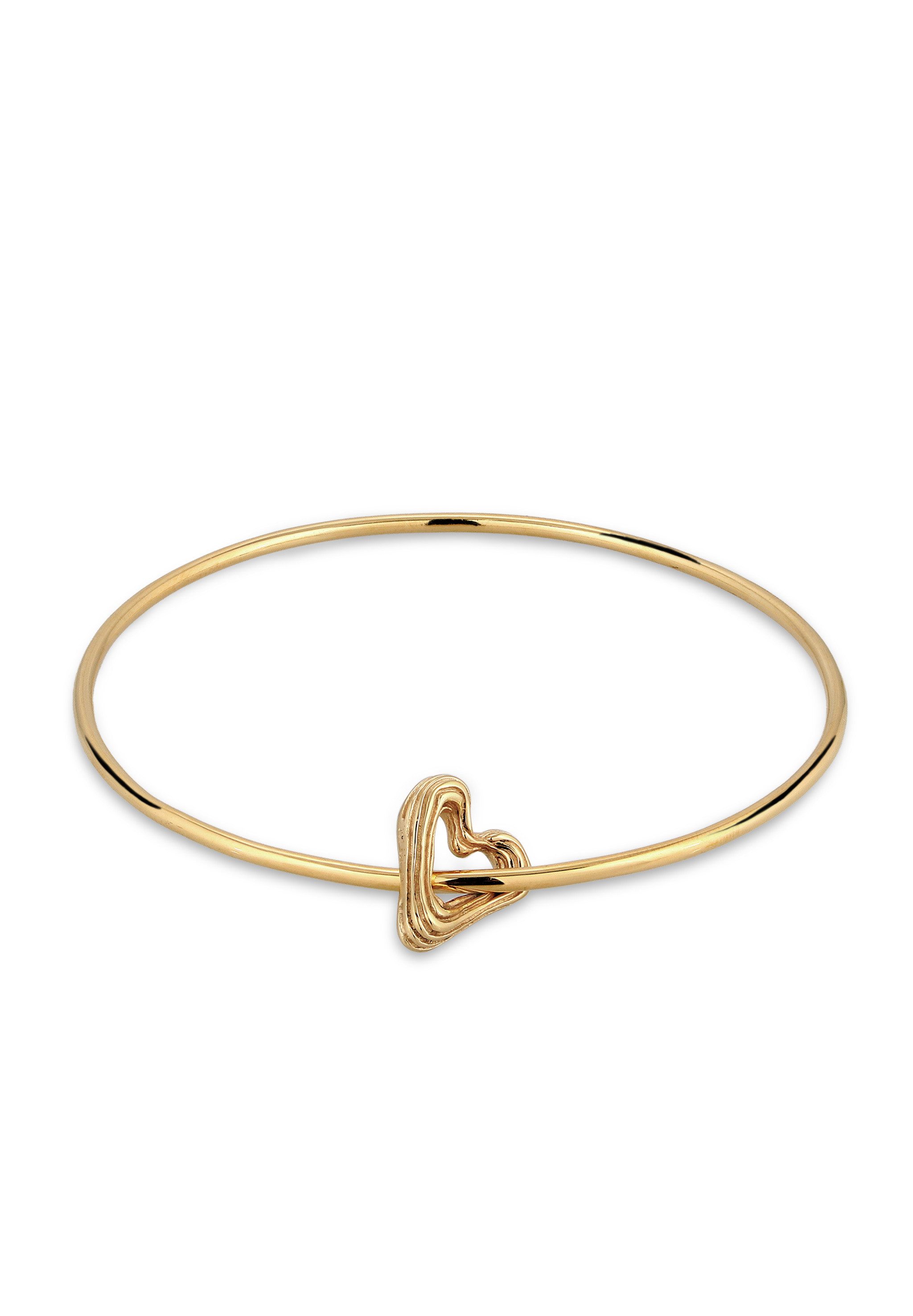 Elli Armreif Herz Organic Cut-Out 925 Sterling Silber (kein Set)