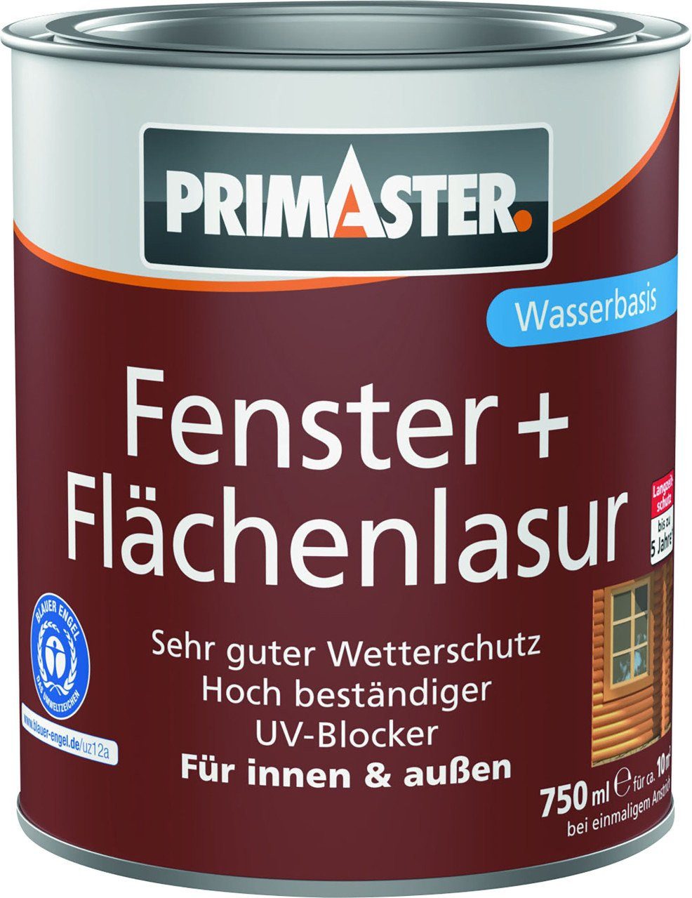 Primaster Lasur Primaster Fenster + Flächenlasur 750 ml weiß