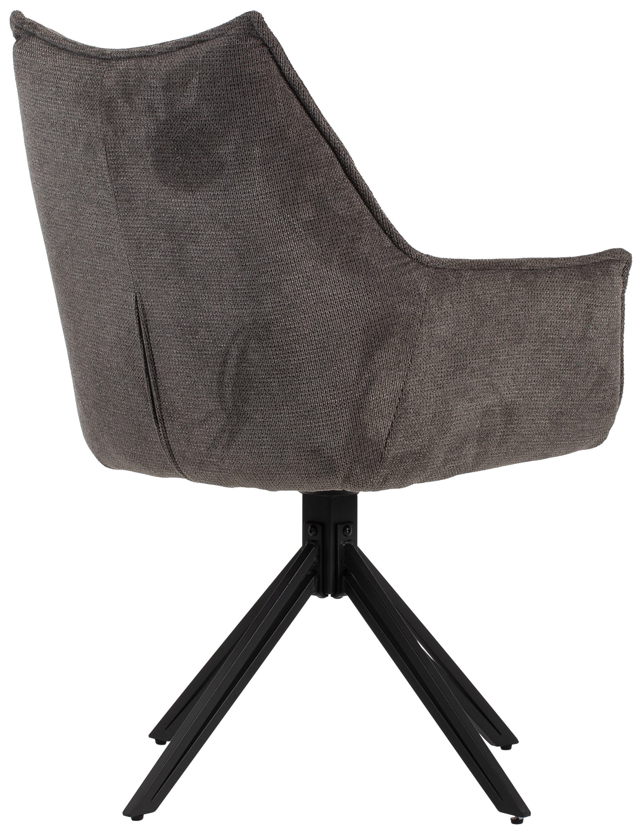 MR.DEKO Esszimmerstuhl Ginosa, drehbarer Stuhl mit Polsterung und Armlehnen günstig online kaufen