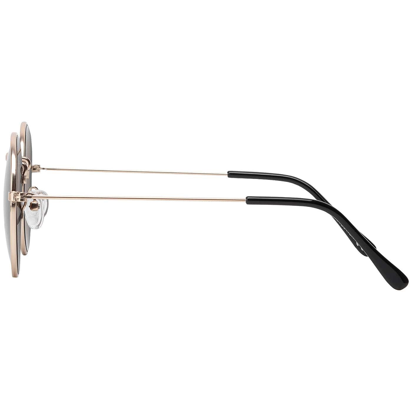 BEZLIT Eyewear Retrosonnenbrille Rund Form Designer Damen Herren Sonnenbrille (1-St) mit orange, blau, hellrot, lila, grün und roten Linsen