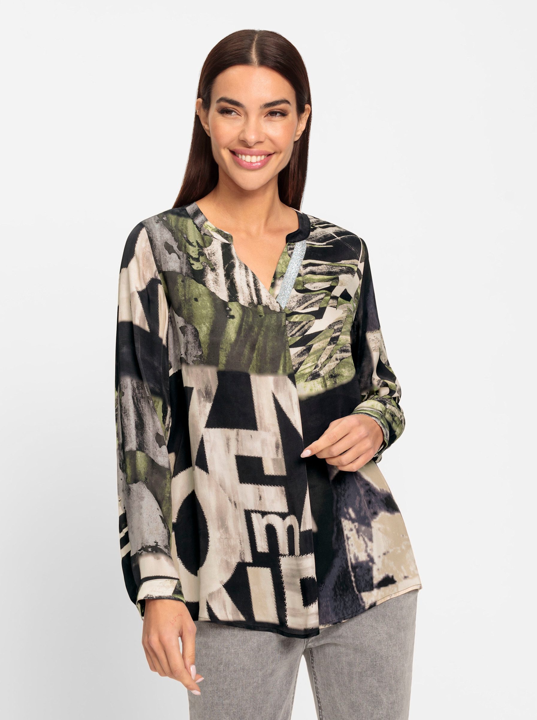 heine Klassische Bluse Druckbluse günstig online kaufen