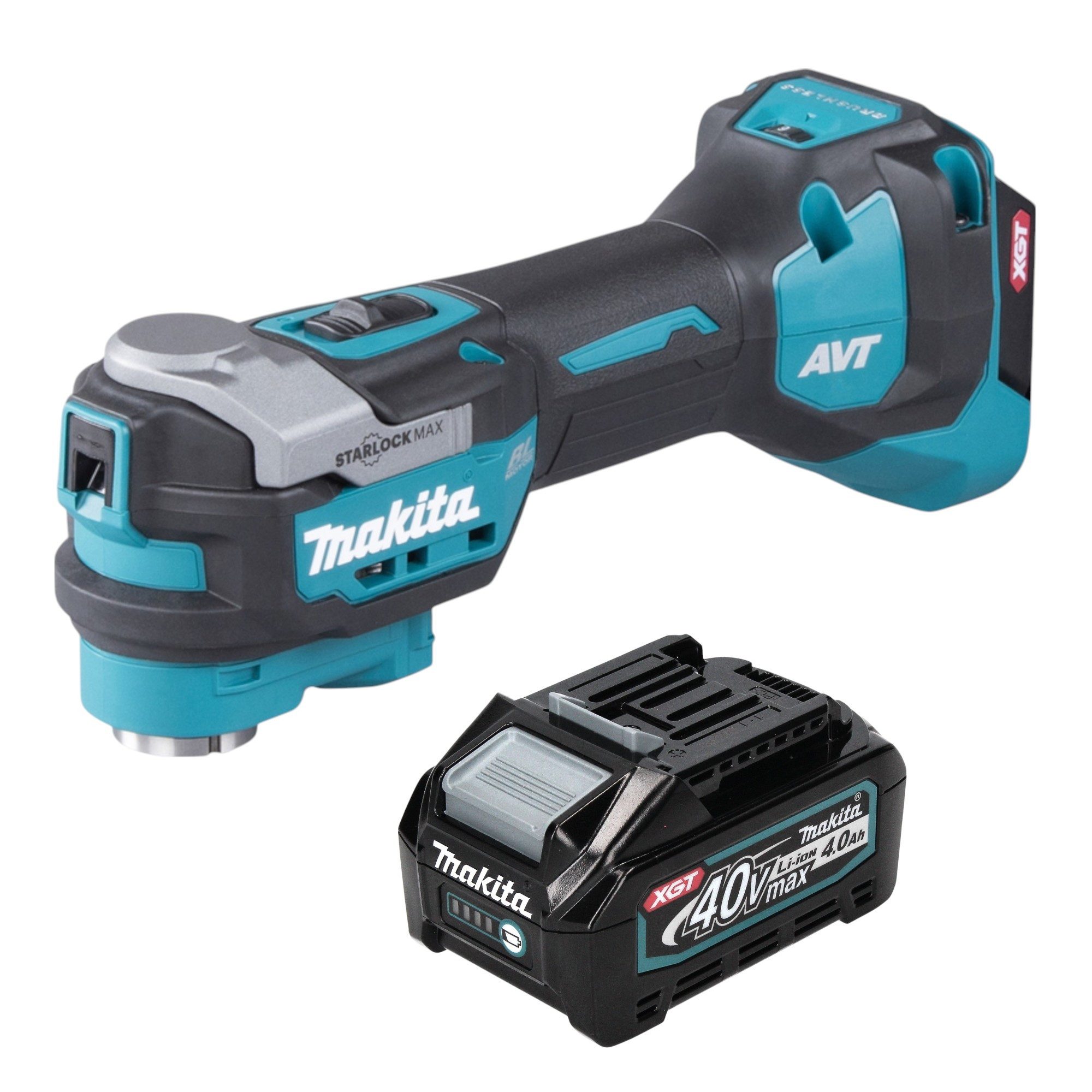 Makita Akku-Multifunktionswerkzeug TM 001 GM1 40 V max. Starlock Max Brushless + 1x Akku 4,0 Ah
