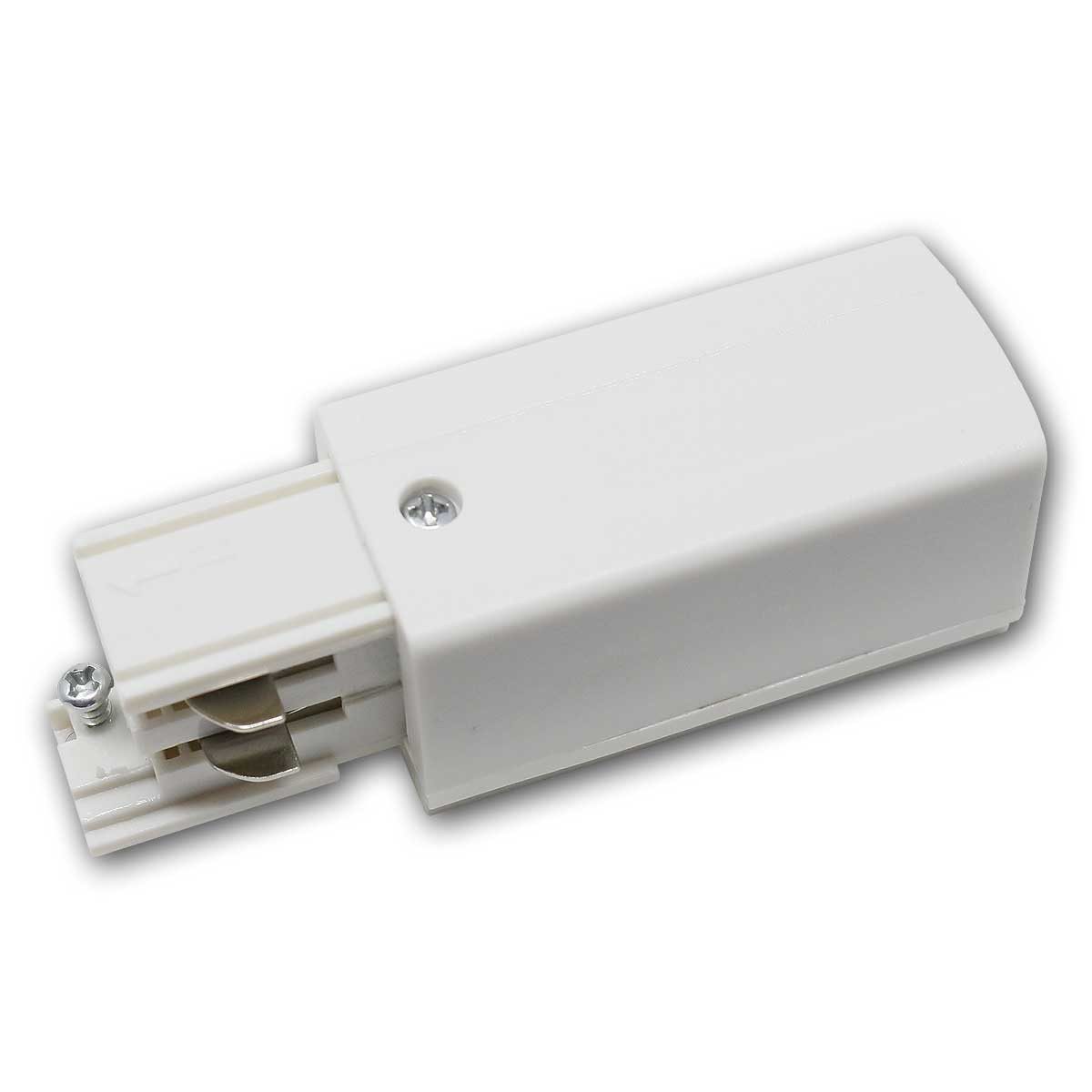 Kanlux Schienensystem-Einspeiser Stromeinspeisung mit R-Stecker für "TEAR N" weiß, 10,0000 cm