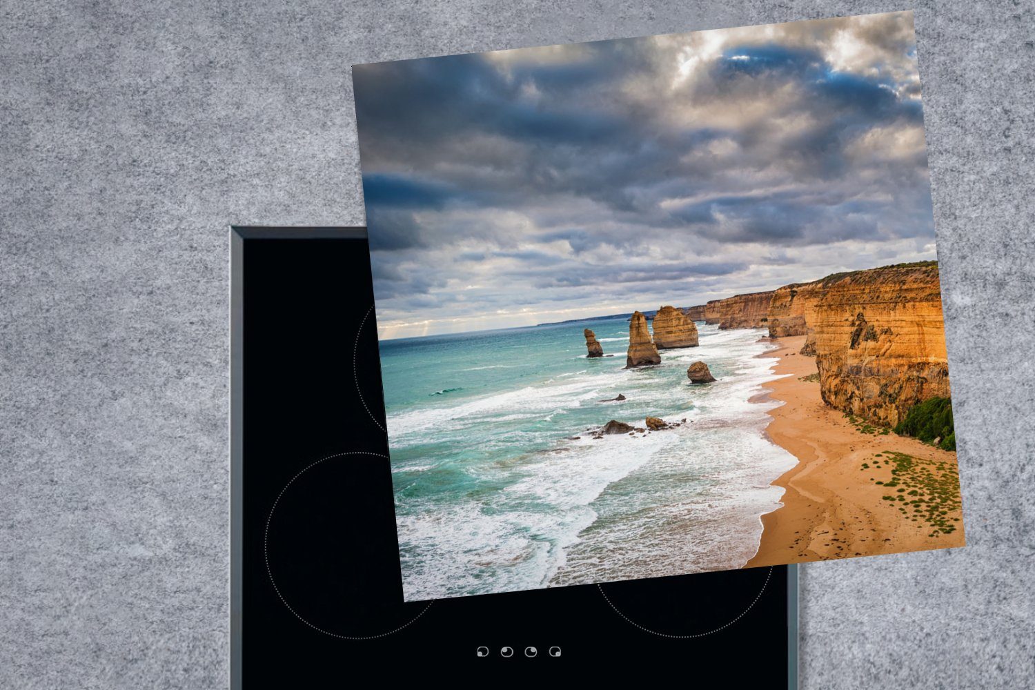 Felsen Australien (1 78x78 - Vinyl, - MuchoWow Ceranfeldabdeckung, Herdblende-/Abdeckplatte tlg), Arbeitsplatte küche für Wolken, cm,