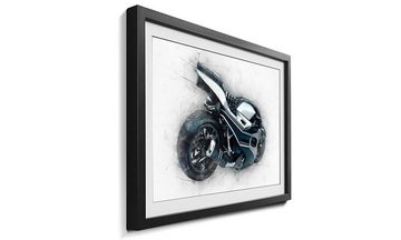 WandbilderXXL Bild mit Rahmen Future, Motorrad, Wandbild, in 4 Größen erhältlich