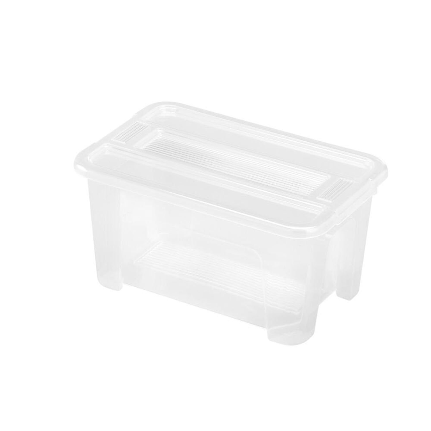 Aufbewahrungsbox 10x TEX Box 4,5L 28x18x14cm Transparent Deckel Aufbewahrung Spielzeugk