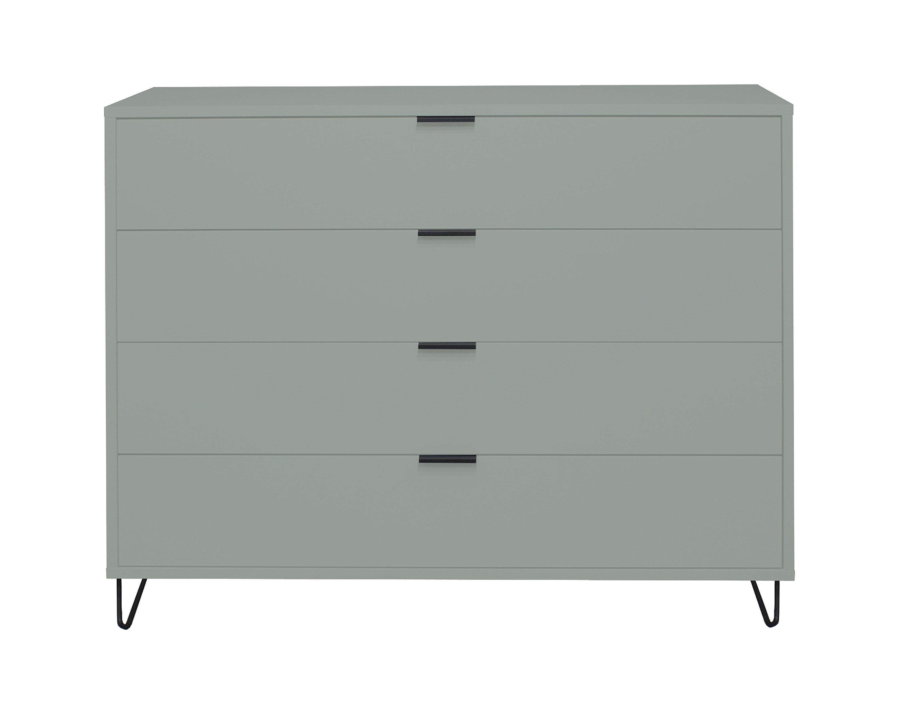 freiraum Schubkastenkommode Bonnie, in pine green matt lack - 119x101x45cm (BxHxT)