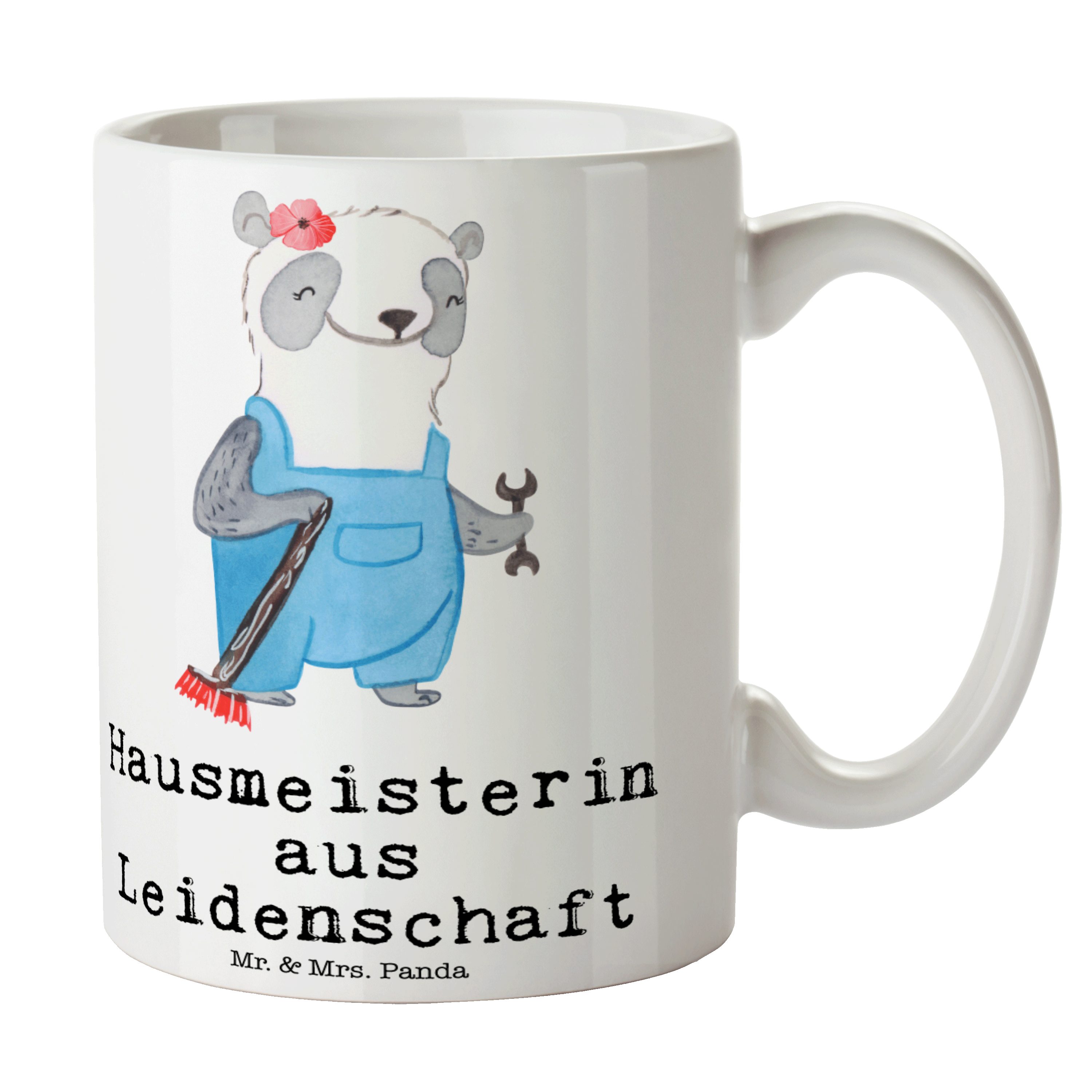 Tasse Geschenk, - & Mrs. Keramik - Mr. aus Hausmeisterin Ta, Hausverwalterin, Leidenschaft Weiß Panda