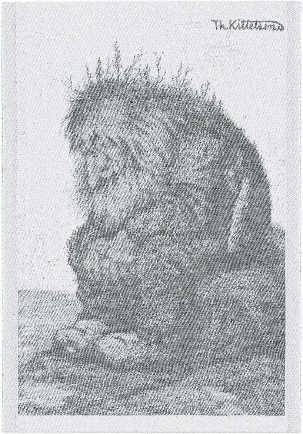 EKELUND MASTER WEAVERS 1692 Geschirrtuch Küchenhandtuch S-Trollet som grunner grau 35x50 cm, (1-tlg., 1 x Geschirrtuch), gewebt