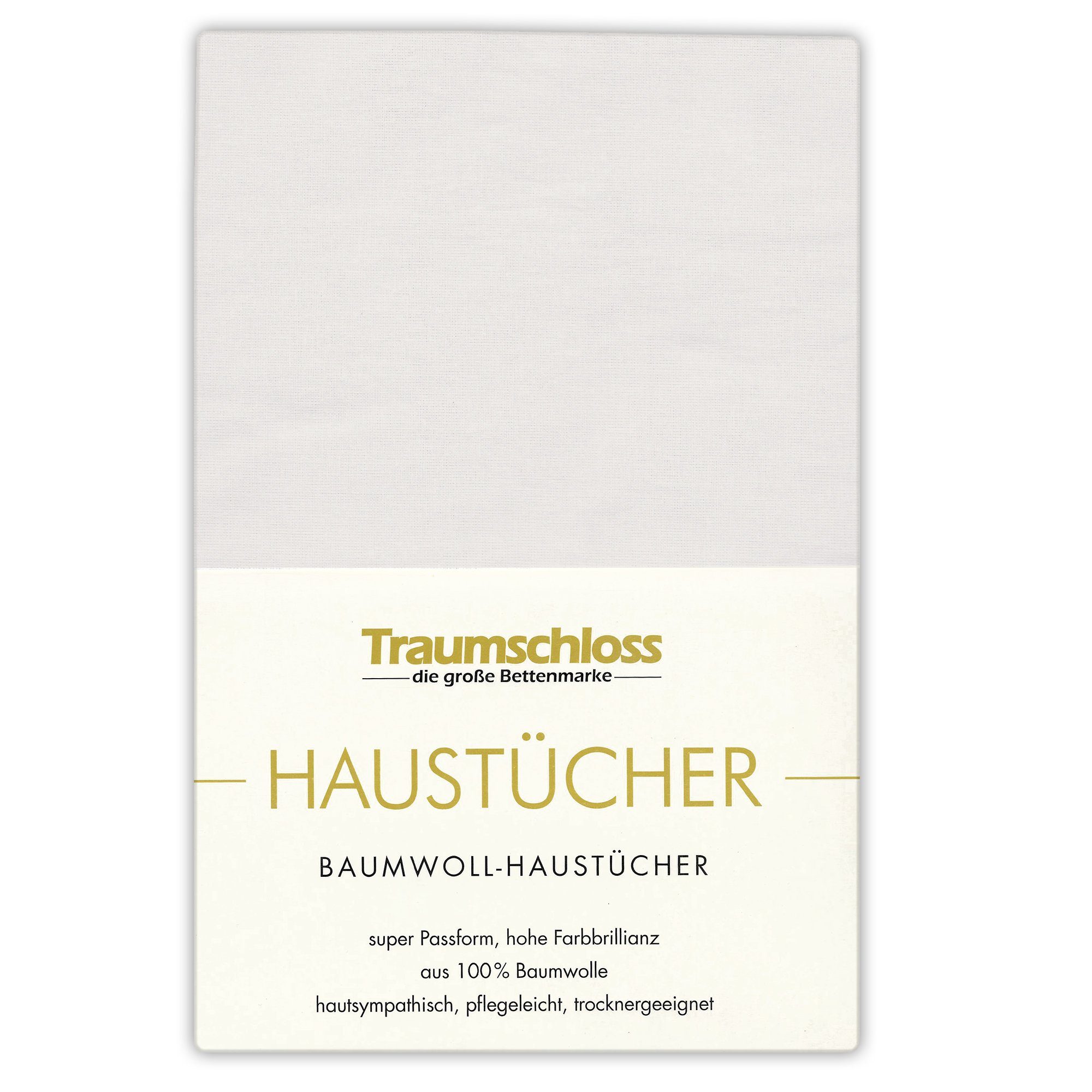 Traumschloss Betttuch Haustuch, 100% Baumwolle, Gummizug: ohne, (1 Stück), aus 100% Baumwolle, ohne Gummizug