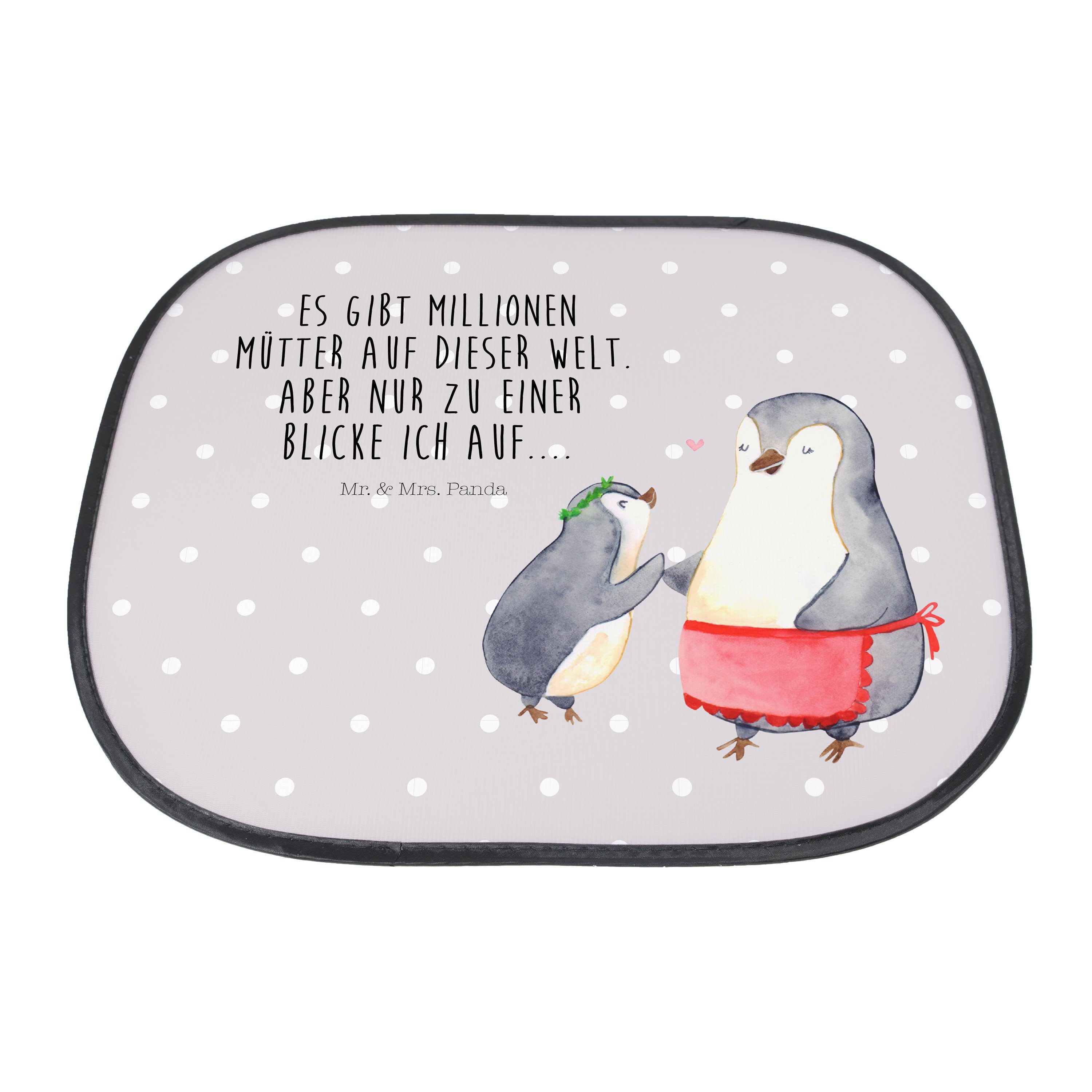 Sonnenschutz Pinguin mit Vorbild Bruder, & Grau Kind Mam, - Pastell Mr. Seidenmatt Mrs. Mom, Geschenk, Panda, 