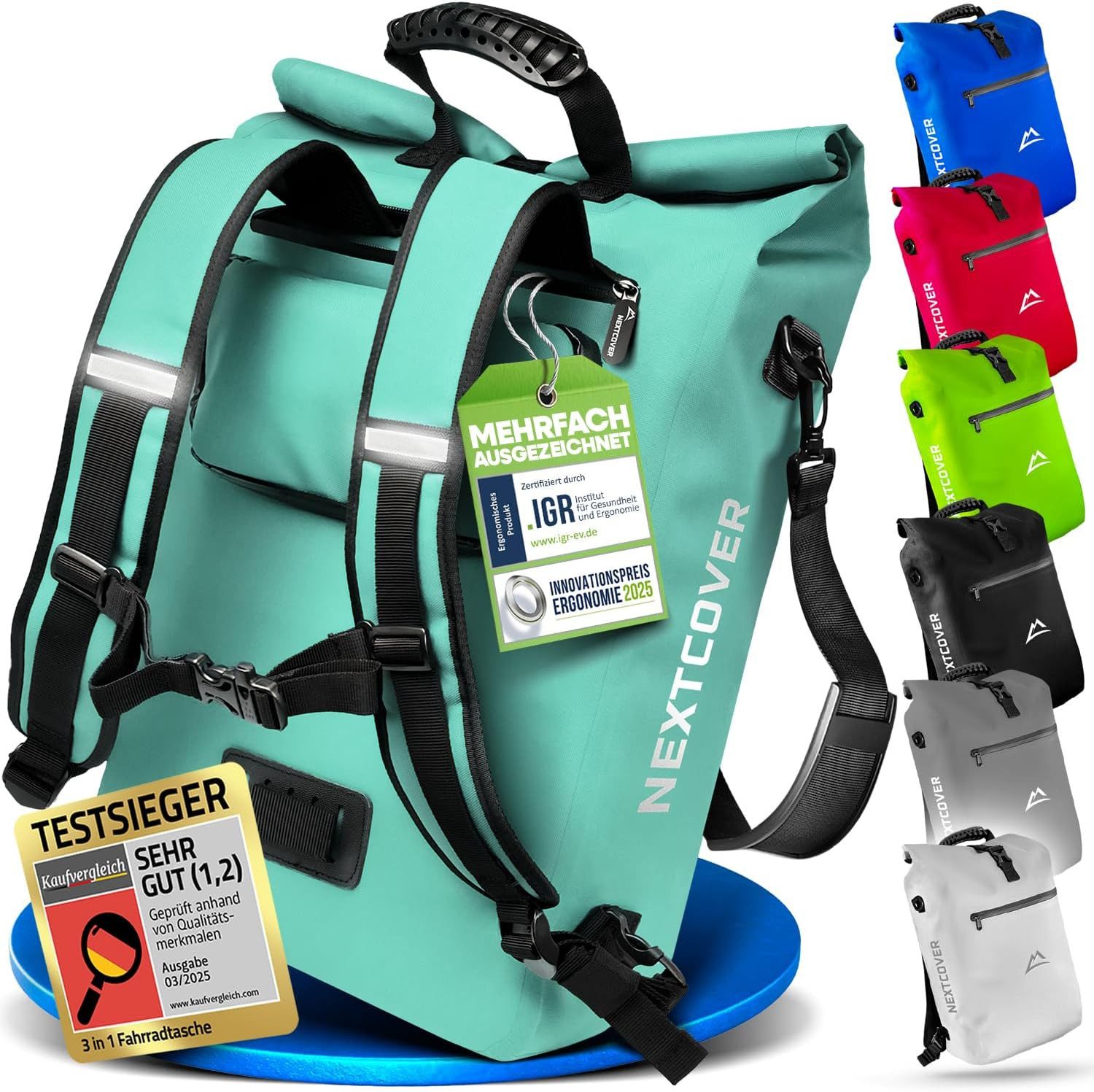 Fahrradtasche TPU Fahrradtasche NEU 3in1 Fahrradtasche für Gepäckträger -wasserdicht