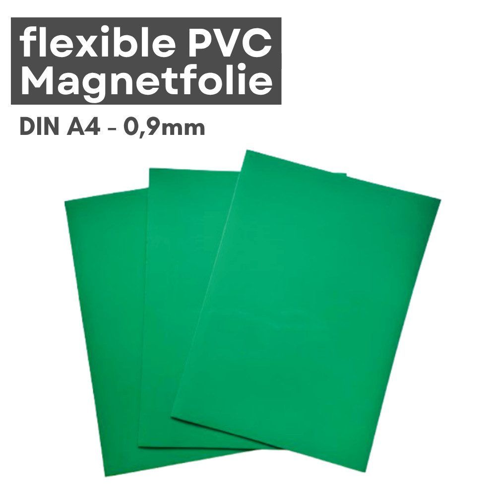 MaajeeKuto Magnet Magnetfolie DIN A4 beschreibbar Grün 0,9 mm PVC Magnetplatte (1-St)