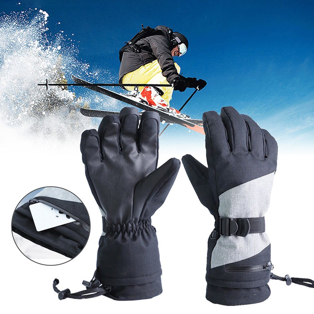 Touchscreen-Fleece-Thermo-Skihandschuhe Blusmart white Skihandschuhe Unisex-Fahrradhandschuhe,