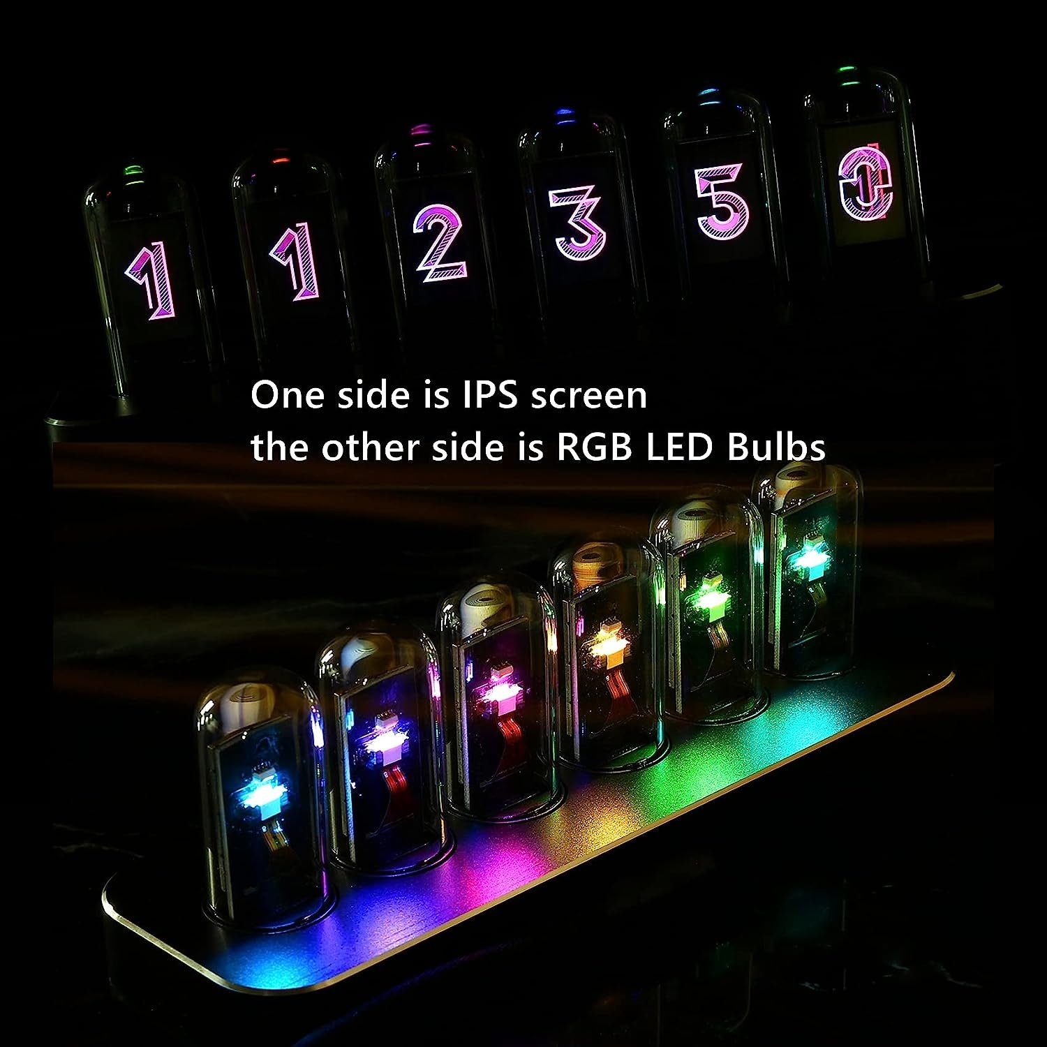 autolock Wecker RGB-Tischuhr,Vintage Digitaler Wecker,LED Nixie Uhr,RGB-Tis günstig online kaufen