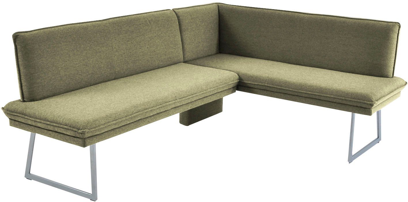 K+W Komfort & Wohnen Eckbank mit Sattlernaht und schmaler Kufe, langer Sche günstig online kaufen