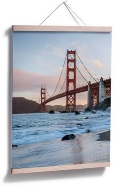 Wall-Art Poster Golden Gate Bridge, Brücken (1 St), Poster ohne Bilderrahmen