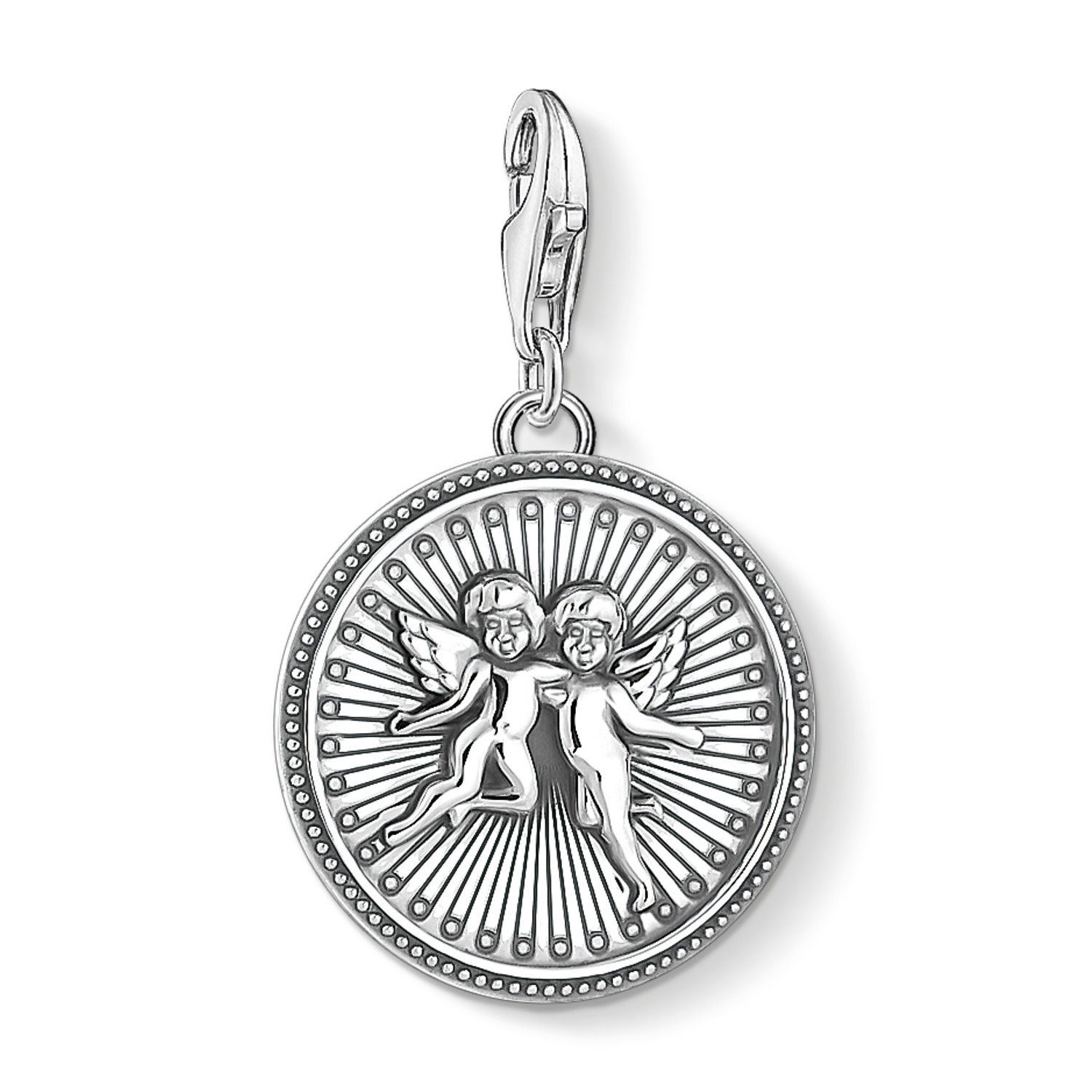 THOMAS SABO Runder Anhänger Charm- Coin mit Engel Silber