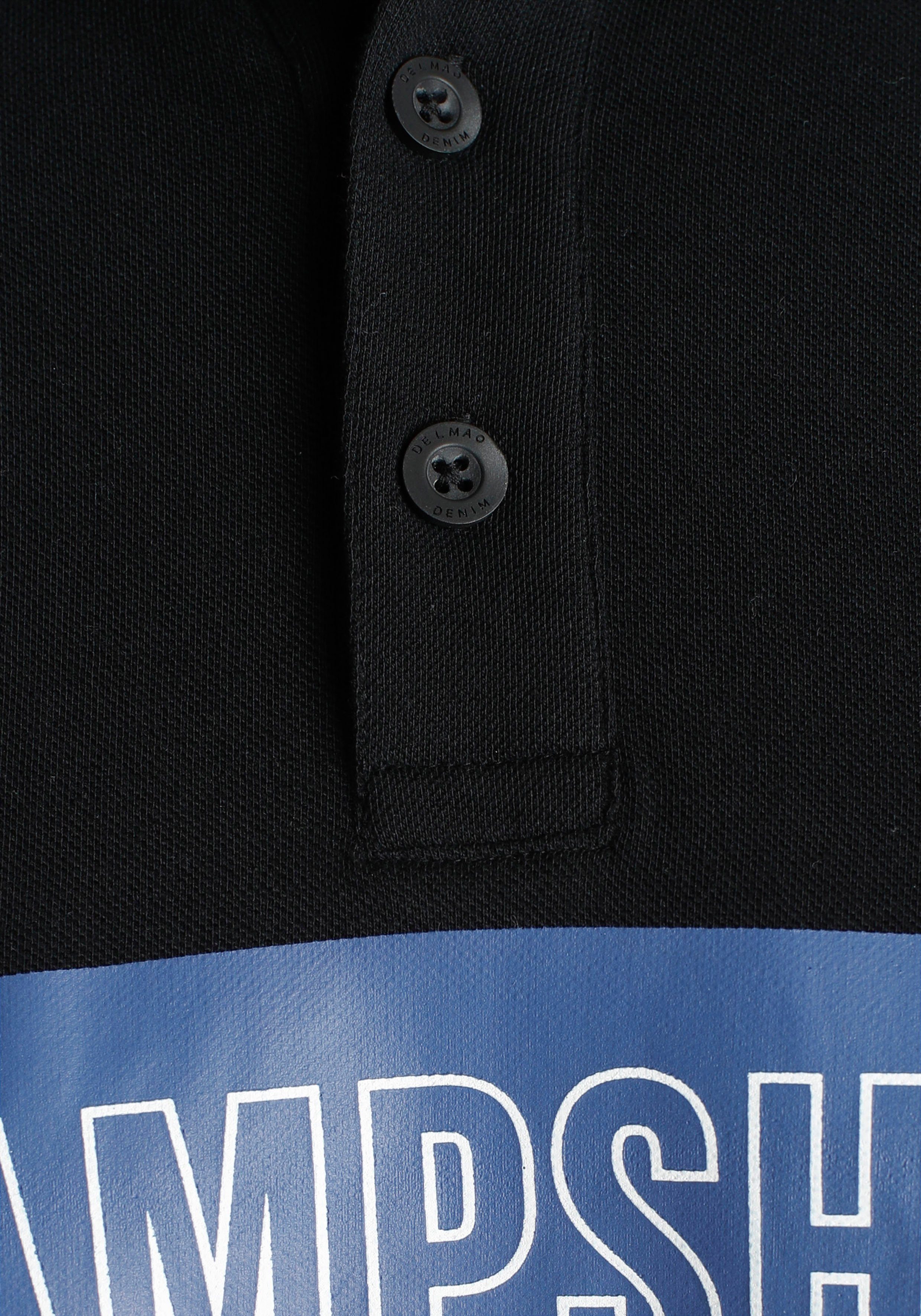 DELMAO Poloshirt mit modischem Streifenprint- NEUE MARKE